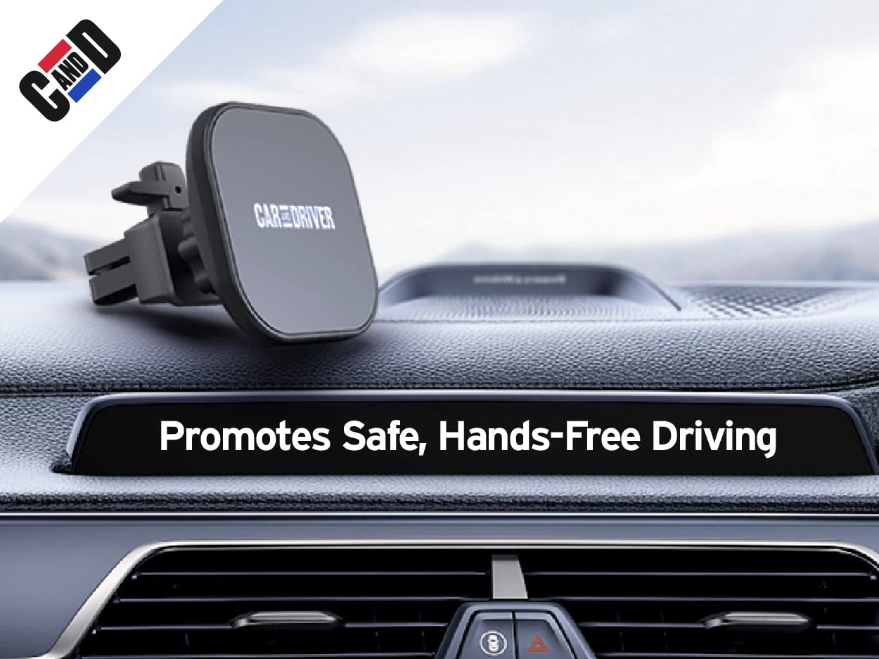 Car and Driver Magnetic Phone Mount for Car Vent & Dual USB C Car Charger Bundle Pack
