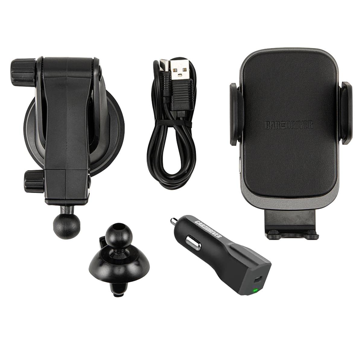 Car and Driver USB-C Wireless Charging Mount with Adjustable Arm