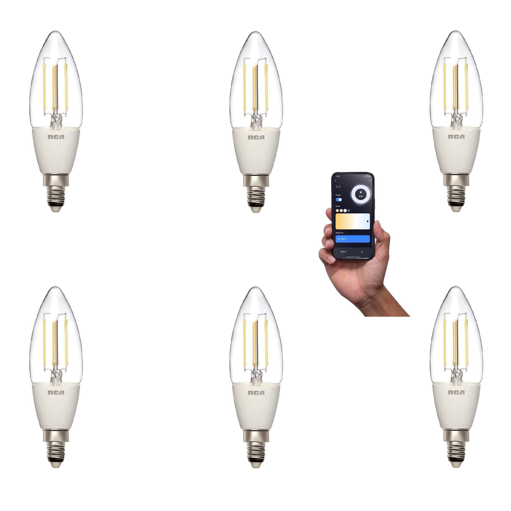 RCA WiFi LED Smart Light Bulb, Indoor Flood Light, 9W, 60W Equiv, Multicolor & White, BR30, 1-Pack