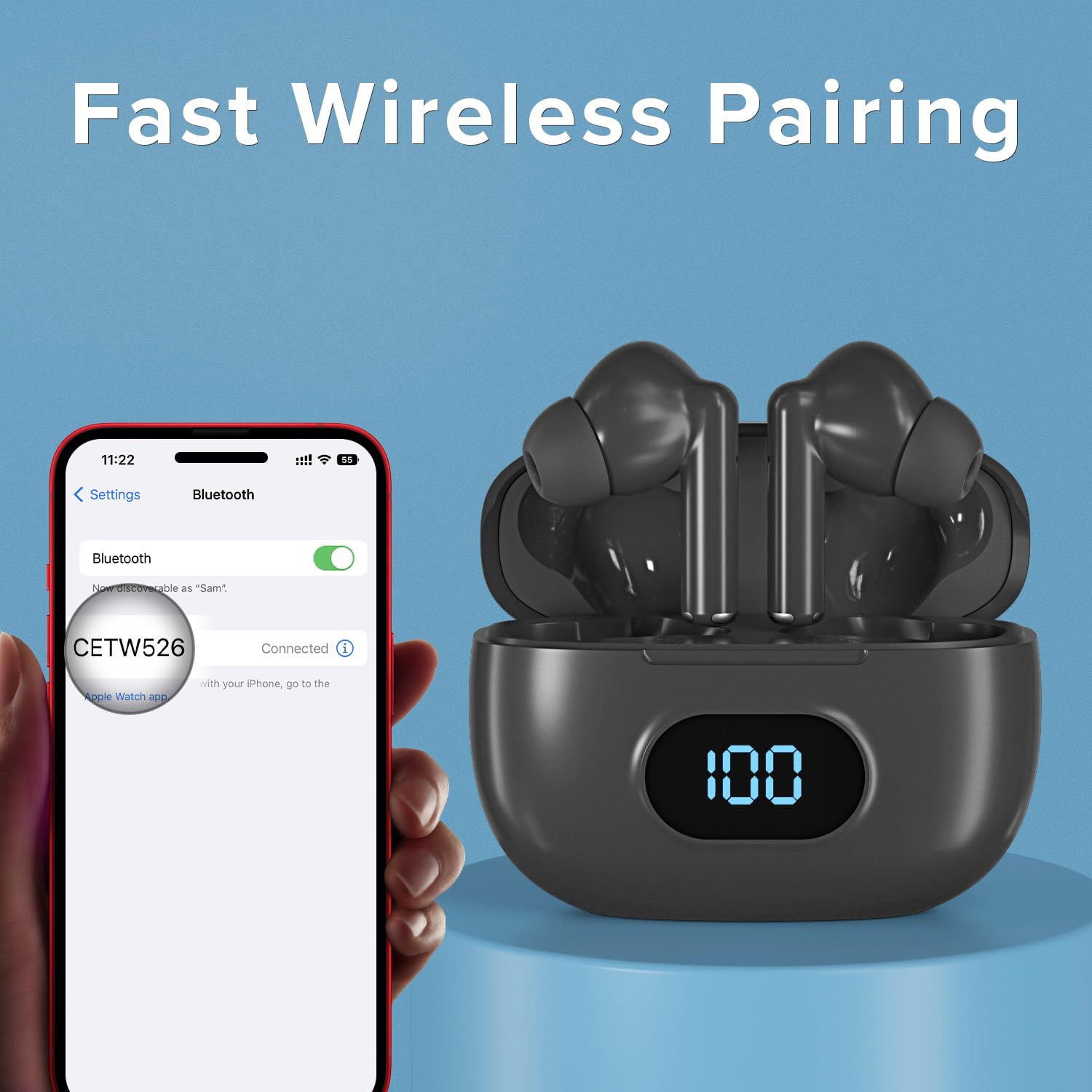 Coby Sweat-Resistant Wireless Earbuds
