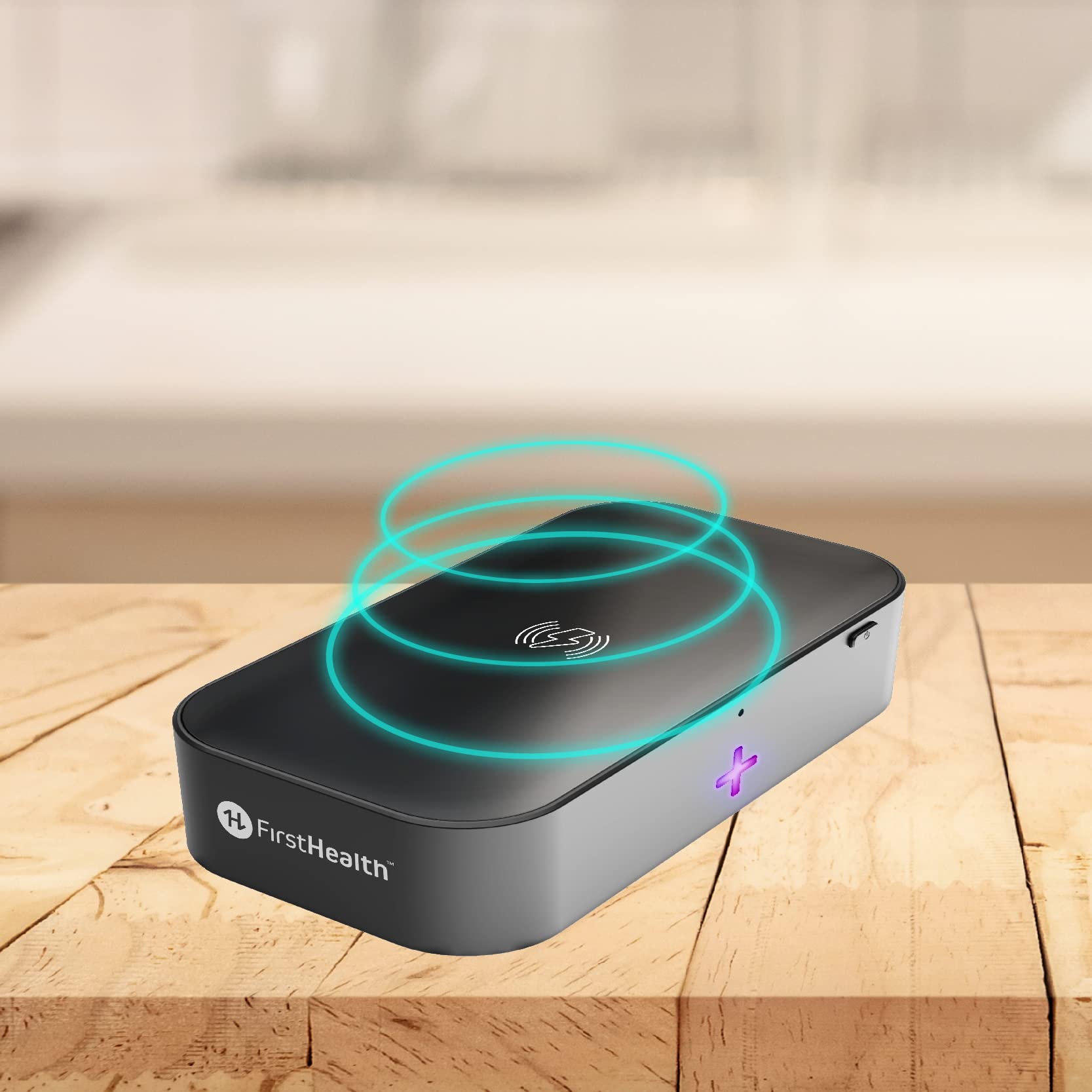 FirstHealth 3-in-1 UV Sanitizer Wand, 10W High Speed Wireless Charger