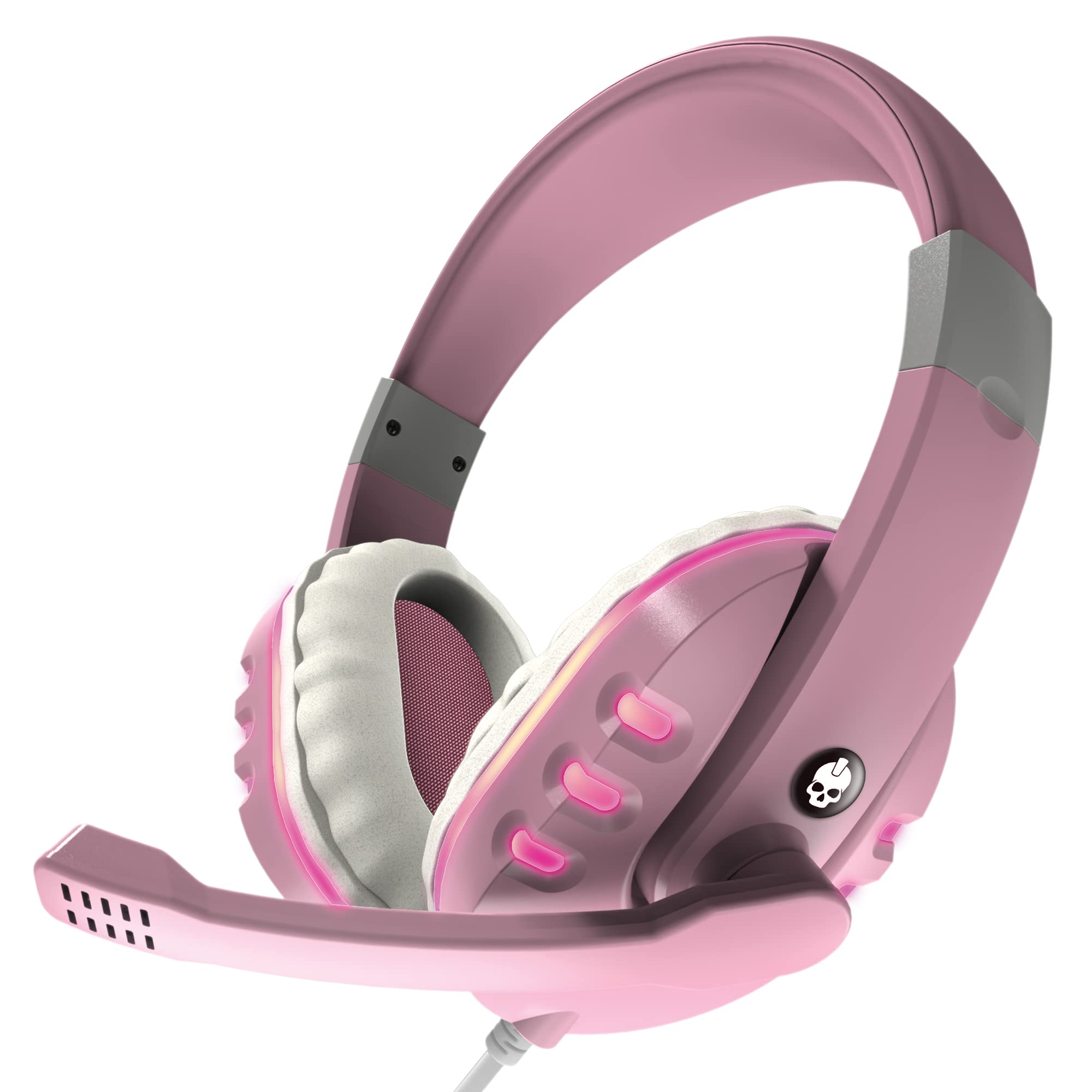 GamePunk NightOwl LED Wired Gaming Headset with Microphone (White)