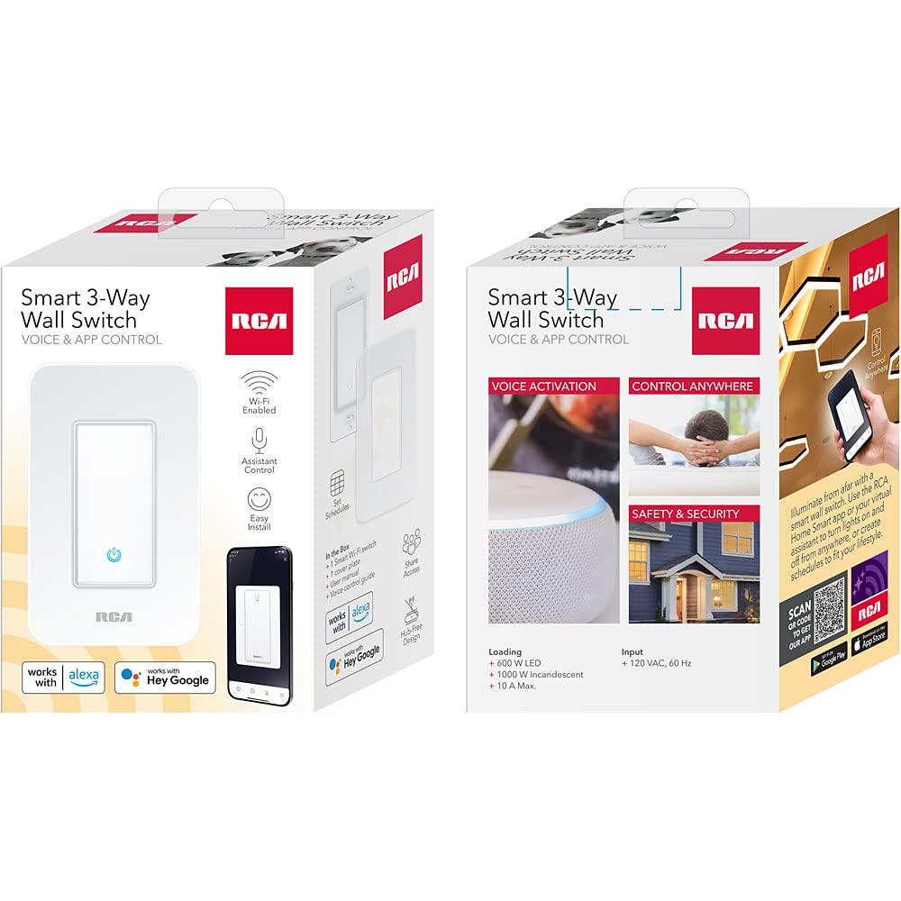 RCA 3-Way Smart Light Switch 600W LED