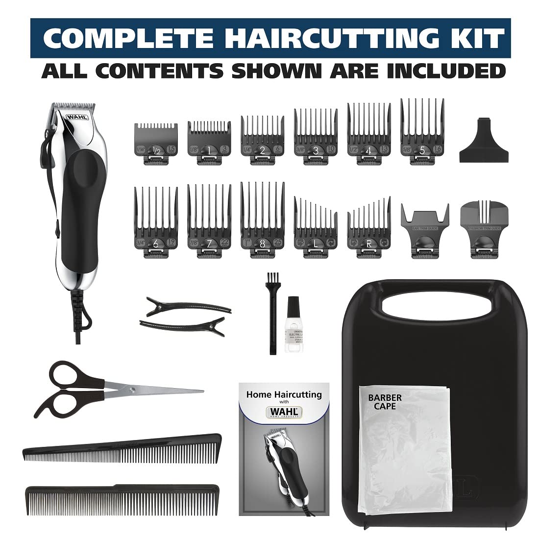 Wahl USA Chrome Pro Corded Clipper Complete