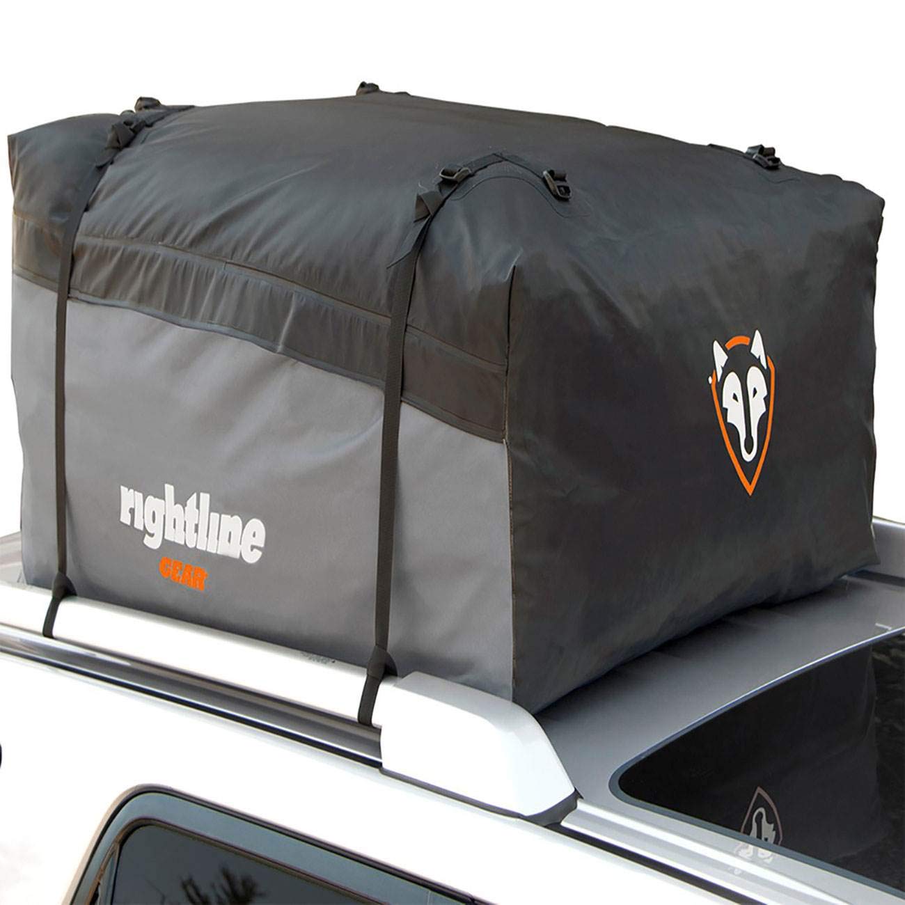 Rightline Gear Sport 2 Waterproof Rooftop Cargo Carrier for Top of Vehicle, Attaches With or Without Roof Rack, 15 Cubic Feet, Black