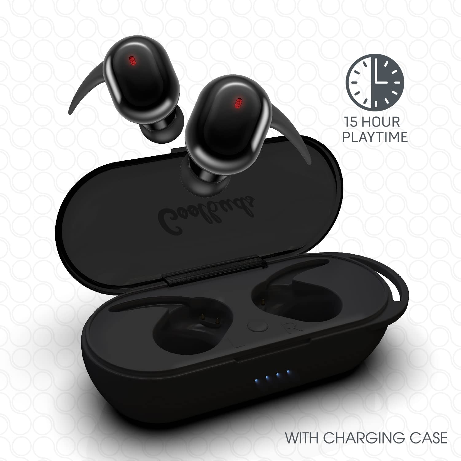 Coolbuds TruFit Wireless Bluetooth 5.3 Earbuds (White)