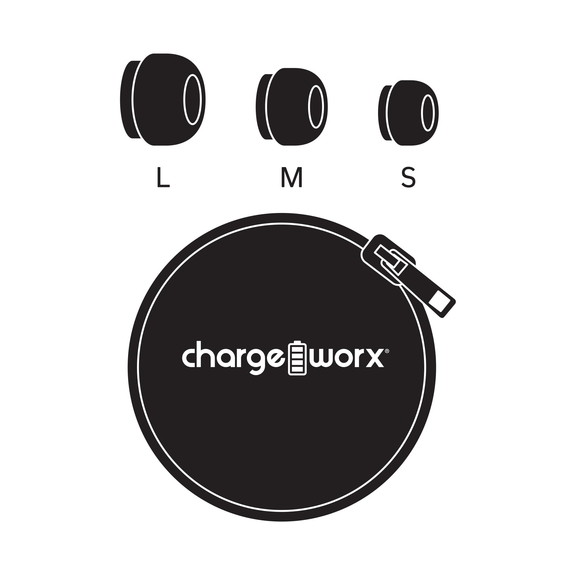 Chargeworx Lightning Earbuds Built-in Mic