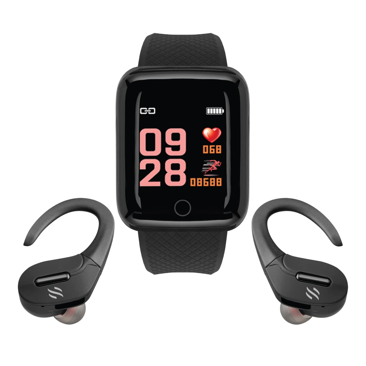 Slide Fitness Tracker True Wireless Earbuds 2-in-1 Combo Pack