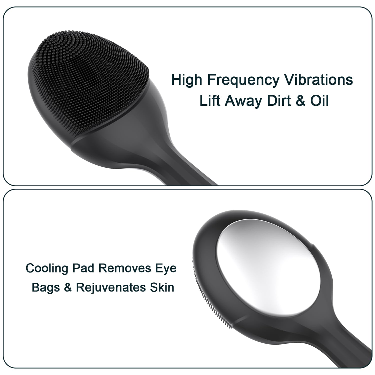 Perry Ellis Rechargeable Mens Silicone Facial Cleansing Brush, 4 Modes, Waterproof