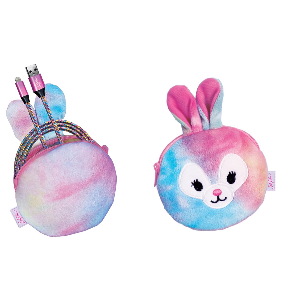Skylar 3 PC Gift Set Bundle Smartphone Accessory Kit Kids Rabbit Pouch