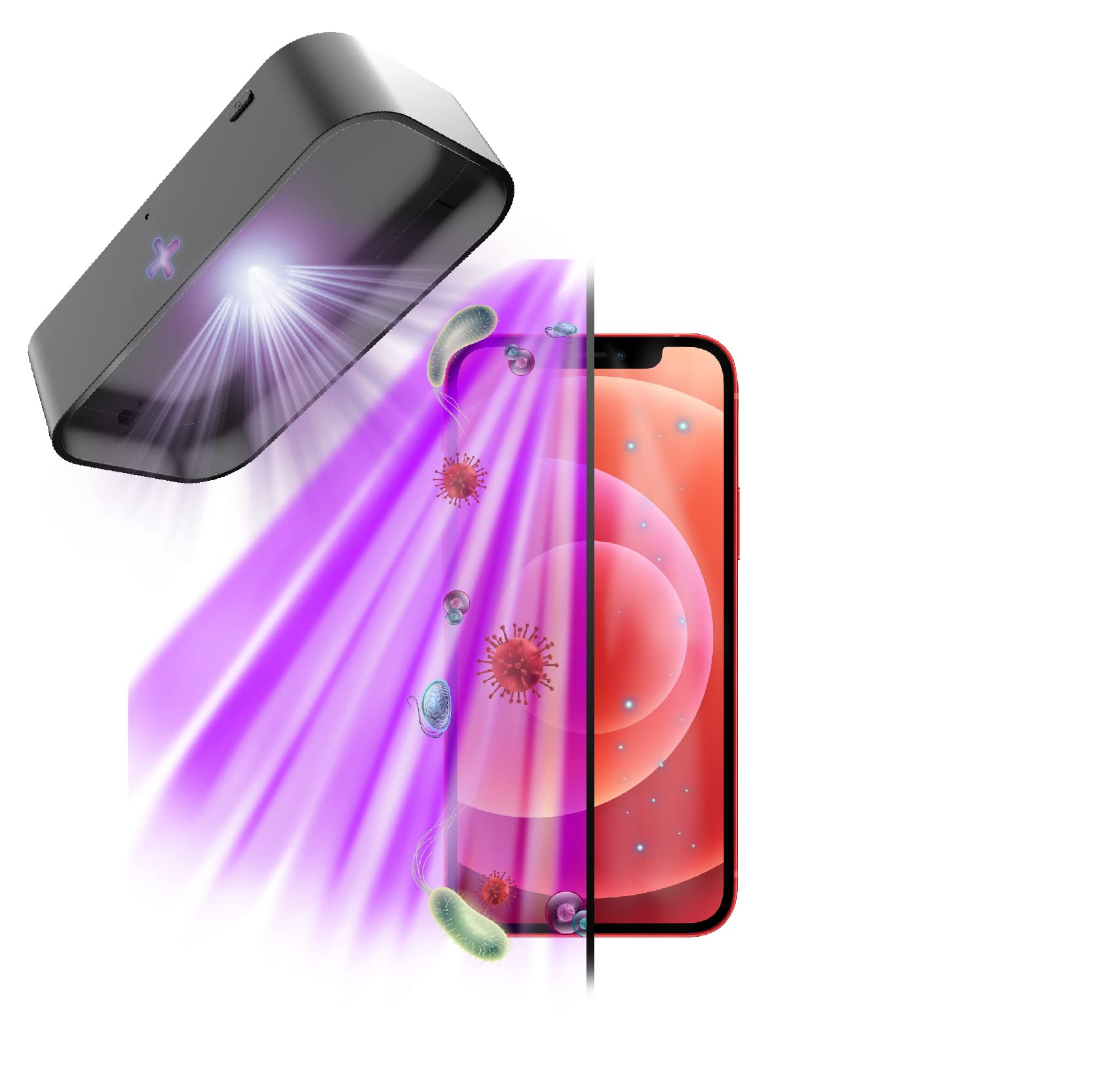 FirstHealth 3-in-1 UV Sanitizer Wand, 10W High Speed Wireless Charger