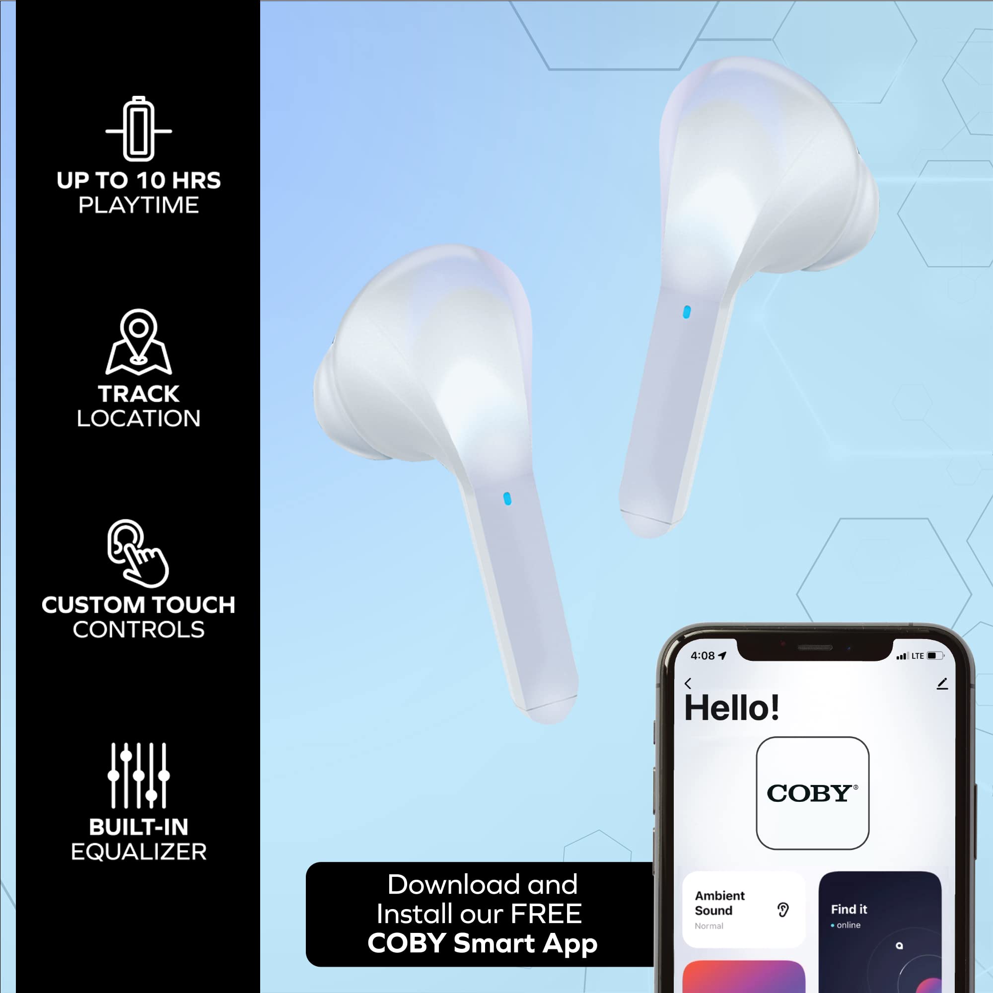 Coby Noise Canceling Earbuds