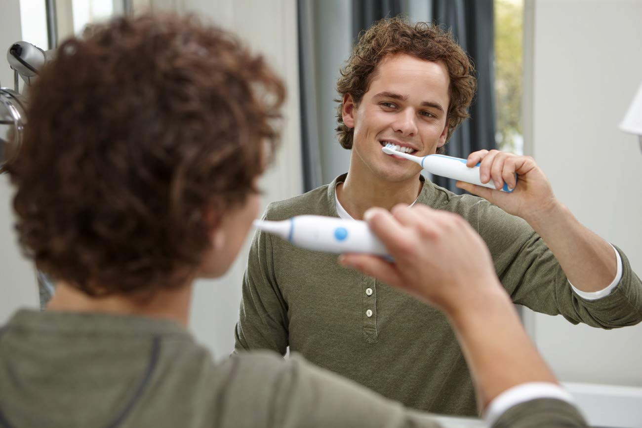 Philips Sonicare DailyClean 2100 Electric Toothbrush, Mid Blue, 1 Count