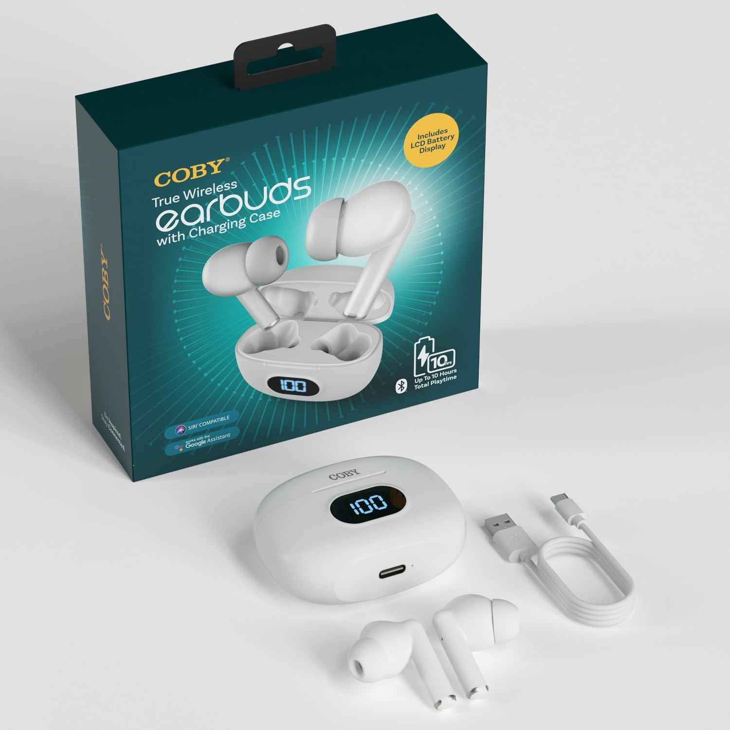 Coby Sweat-Resistant Wireless Earbuds