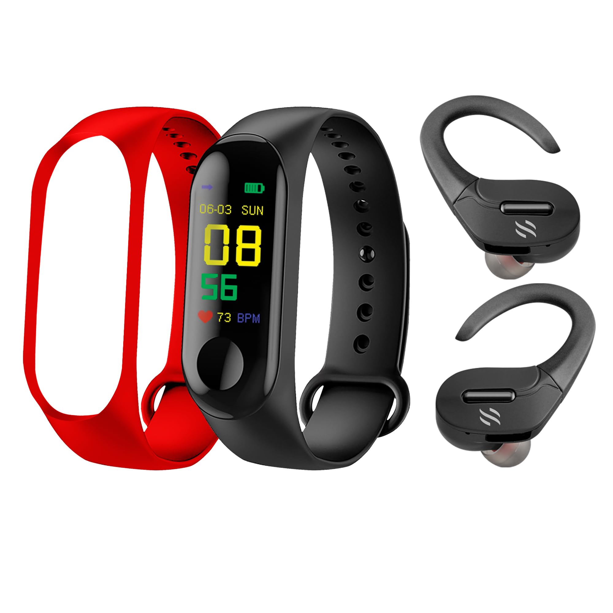 Slide Fitness Tracker Smartwatch TWS Sport Earbuds 2-in-1 Combo