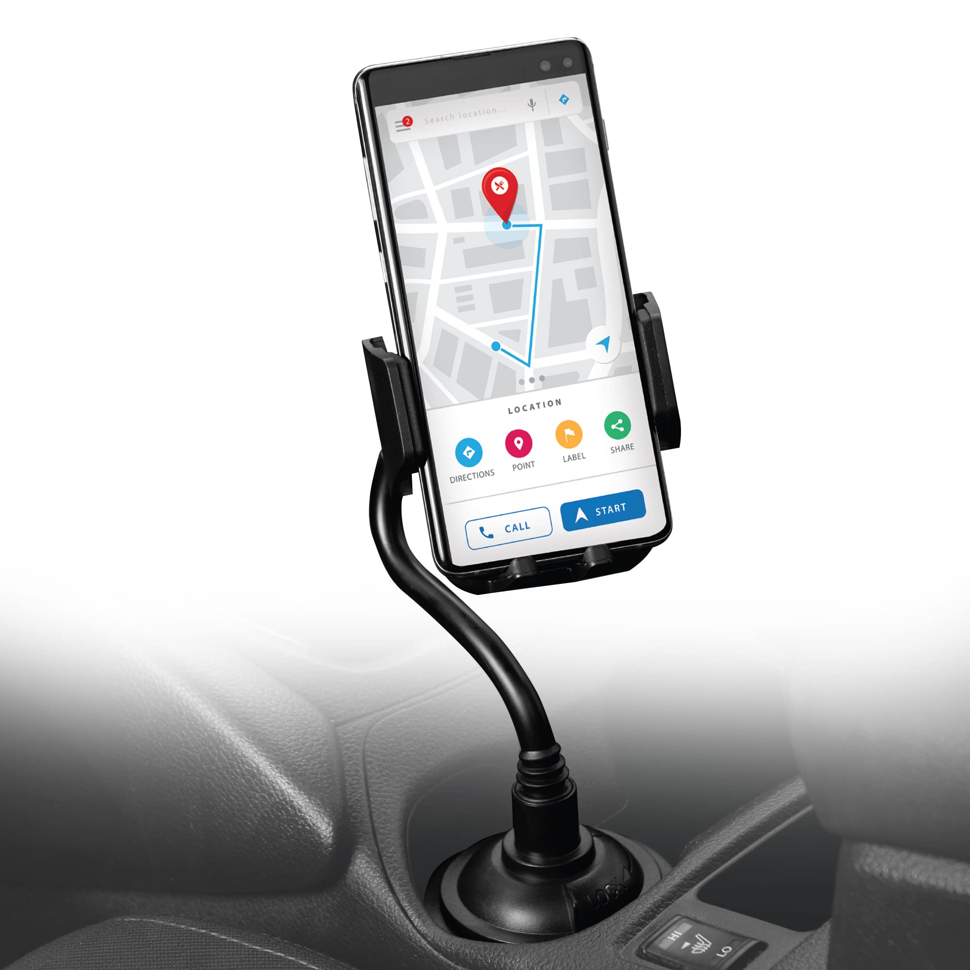 Chargeworx Cup Holder Phone Mount for Car
