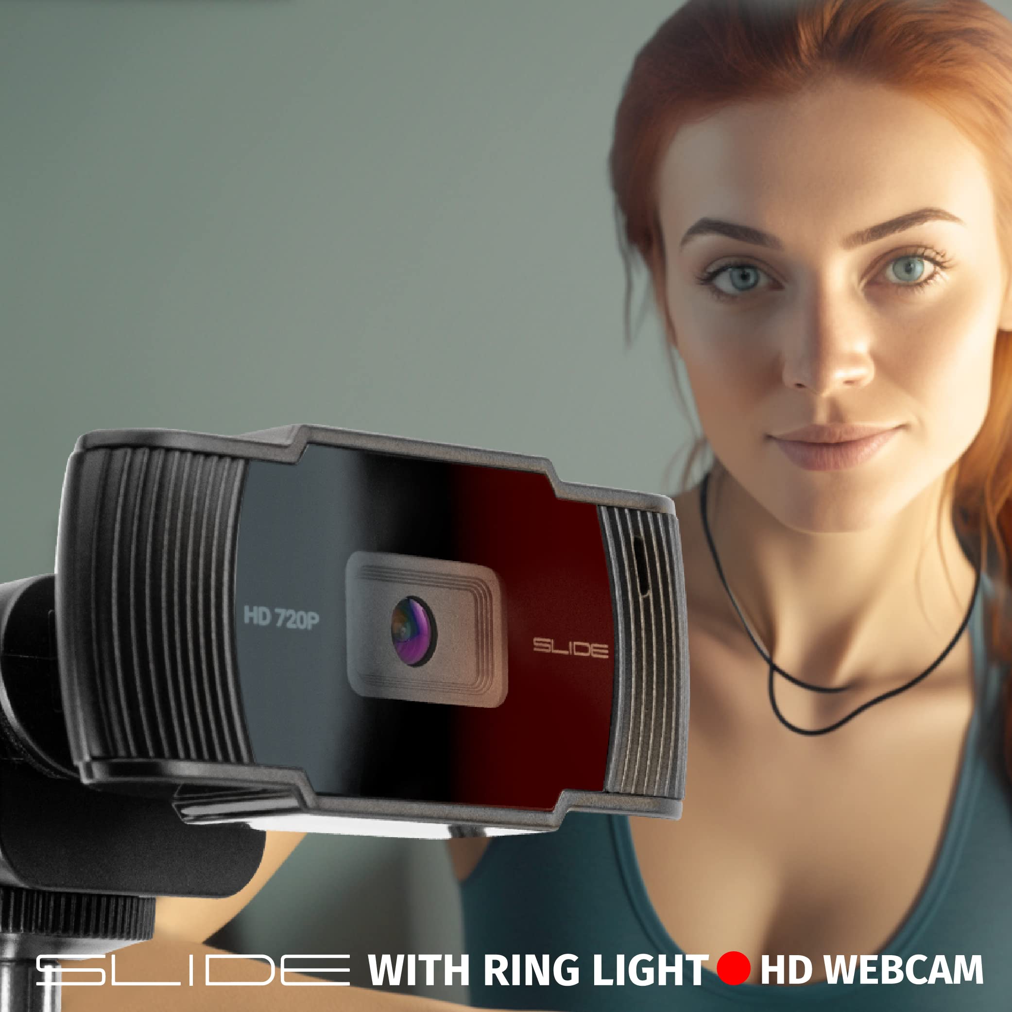 Slide 1080P HD Webcam Ring Light Stand Vlogging Kit