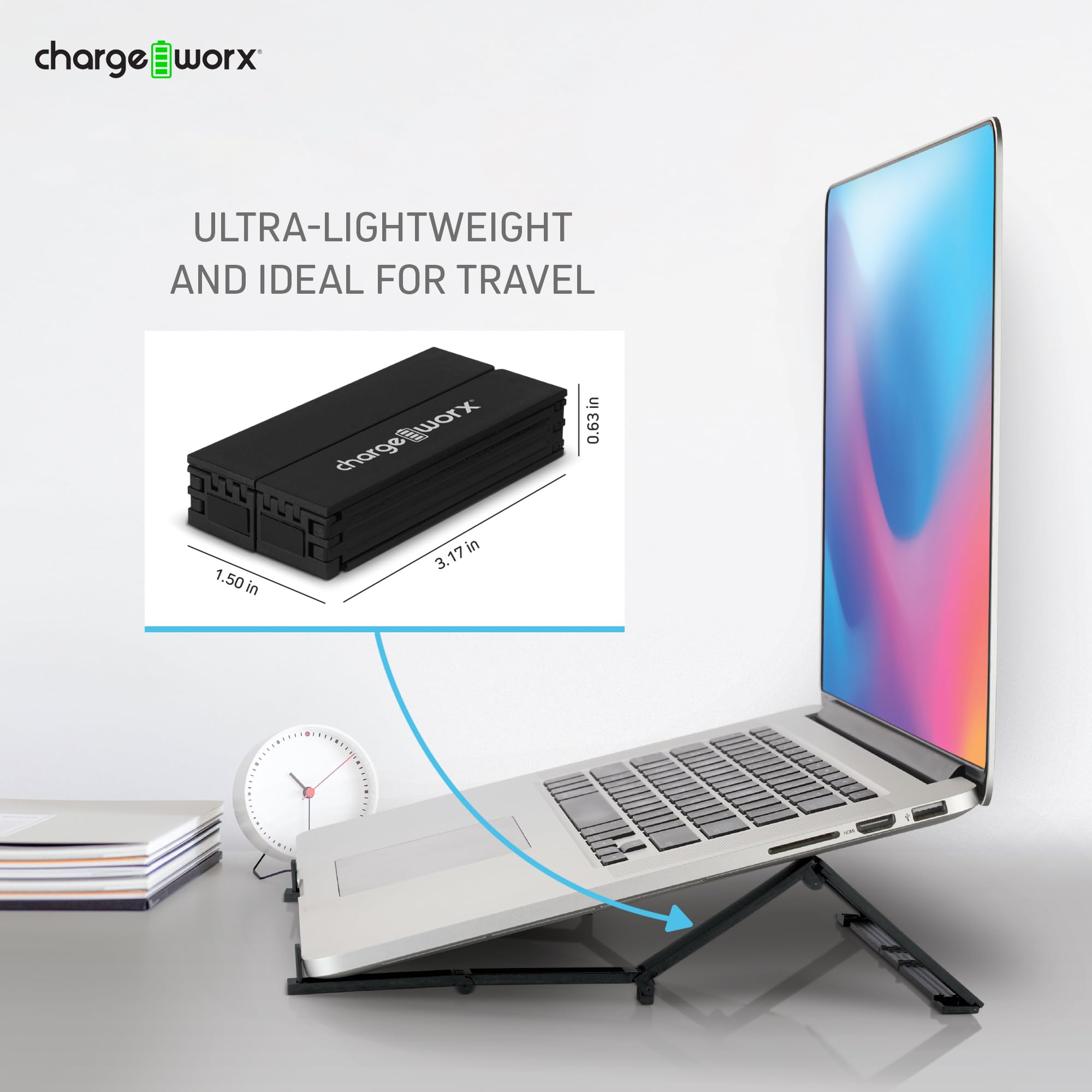 Chargeworx Pocket Folding Laptop Stand