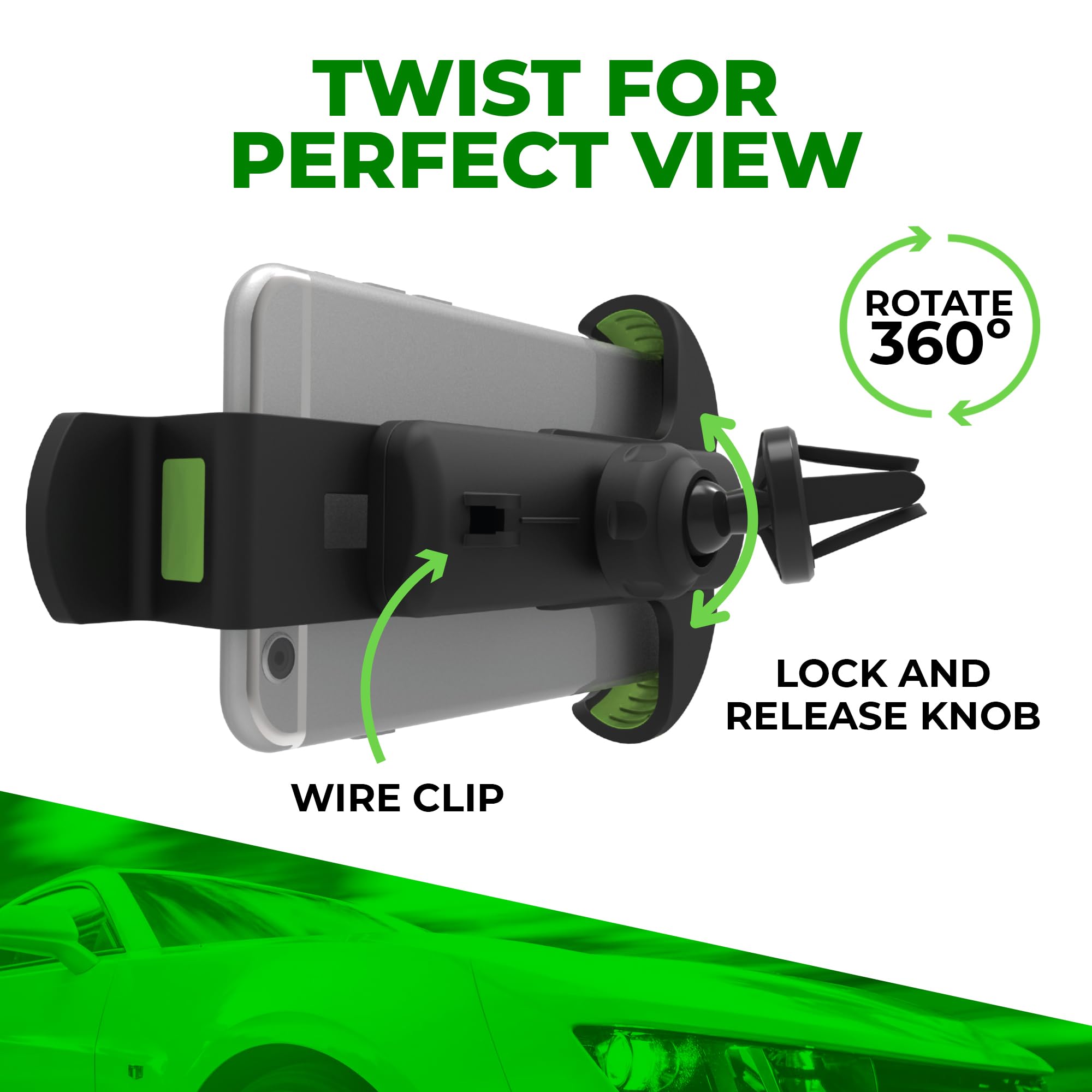Chargeworx Univ Vent Phone Mount Car
