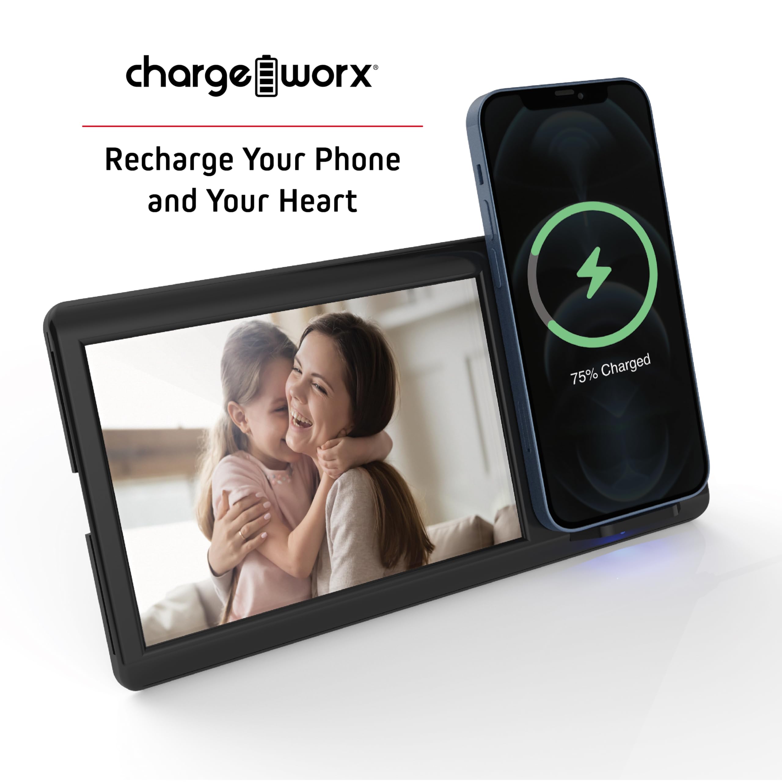 Chargeworx Smartpix Wireless Charger and Physical Photo Frame