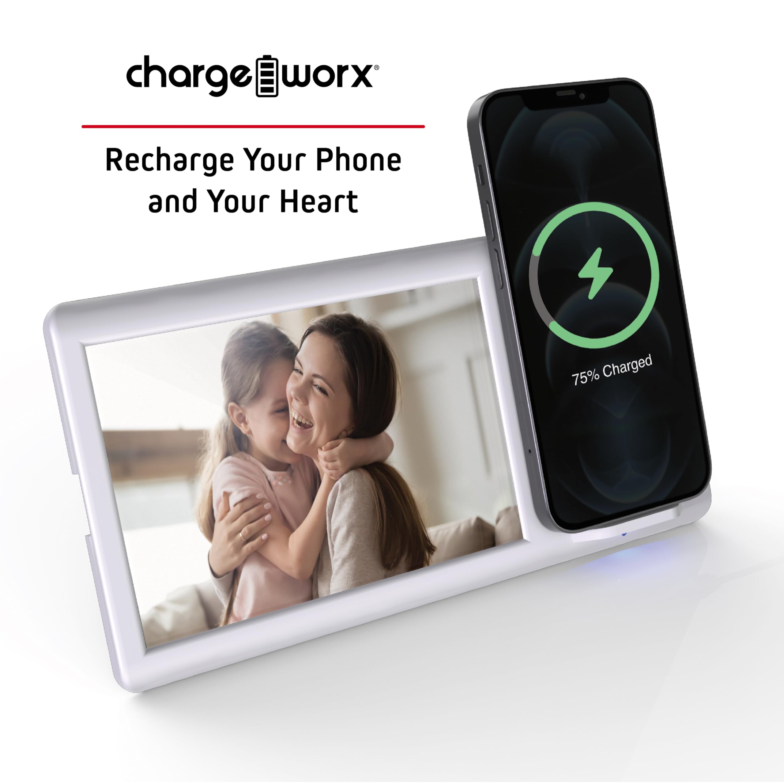 Chargeworx Smartpix Wireless Charger and Physical Photo Frame