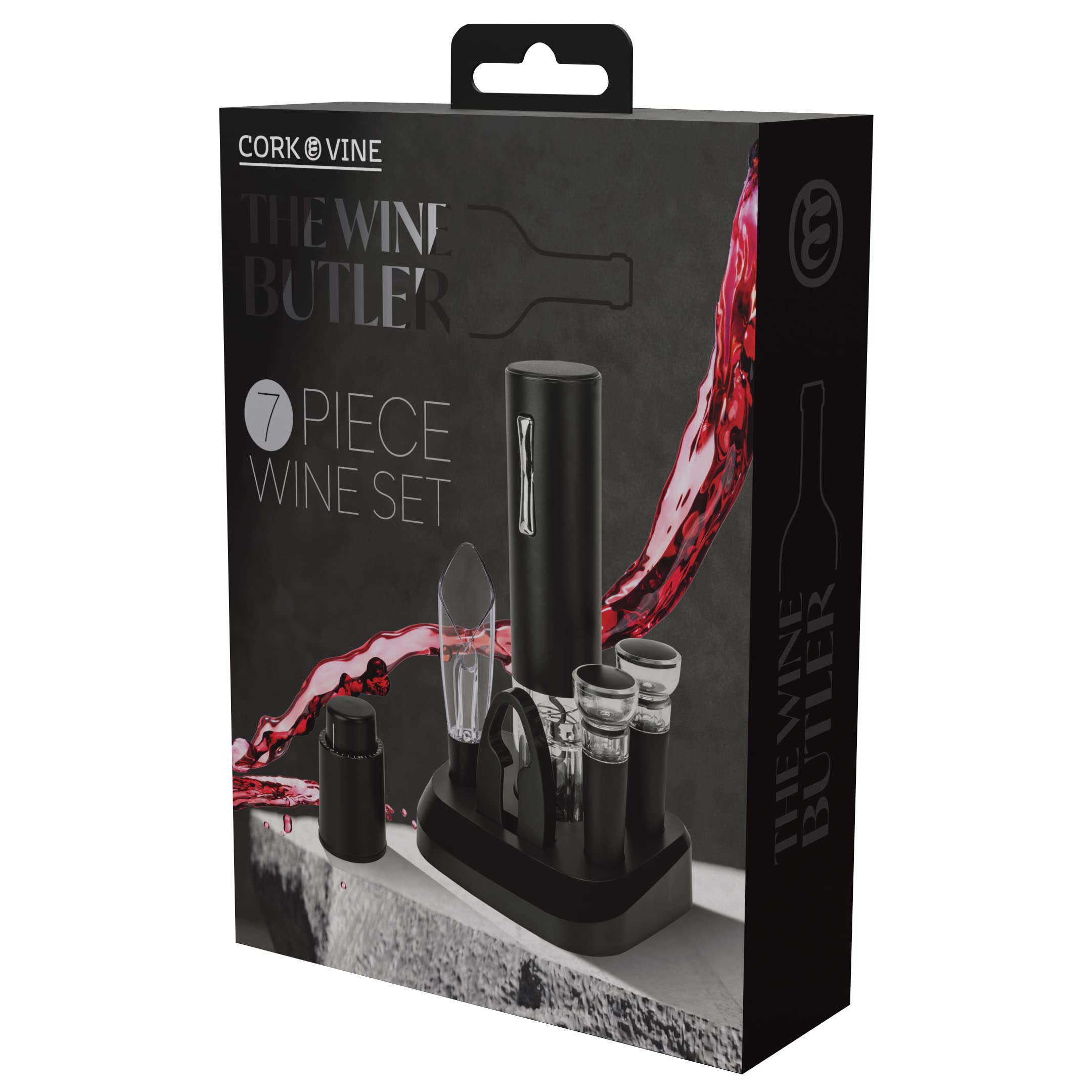 Cork & Vine Rechargeable 7-Piece Wine Set