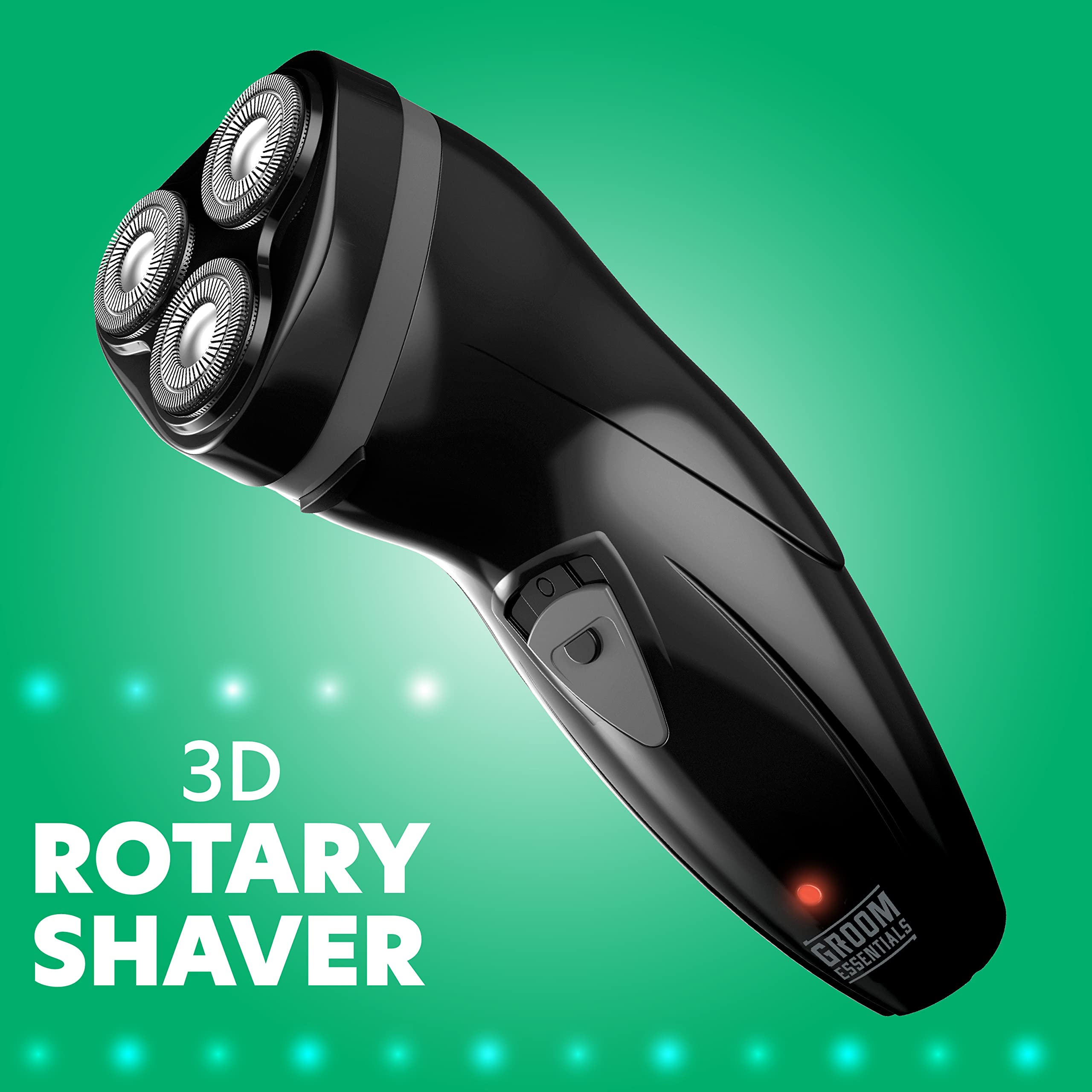 Groom Essentials 3D Rotary Electric Shaver for Men | Rechargeable Electric Razor