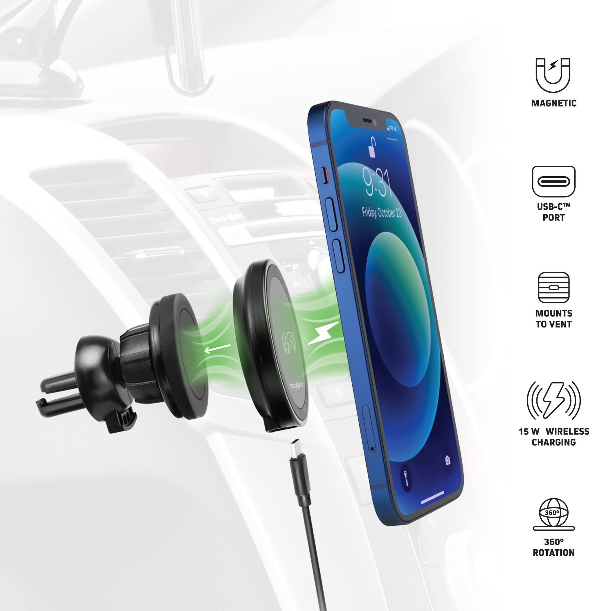 Chargeworx 2-in-1 Mag Wireless Charge