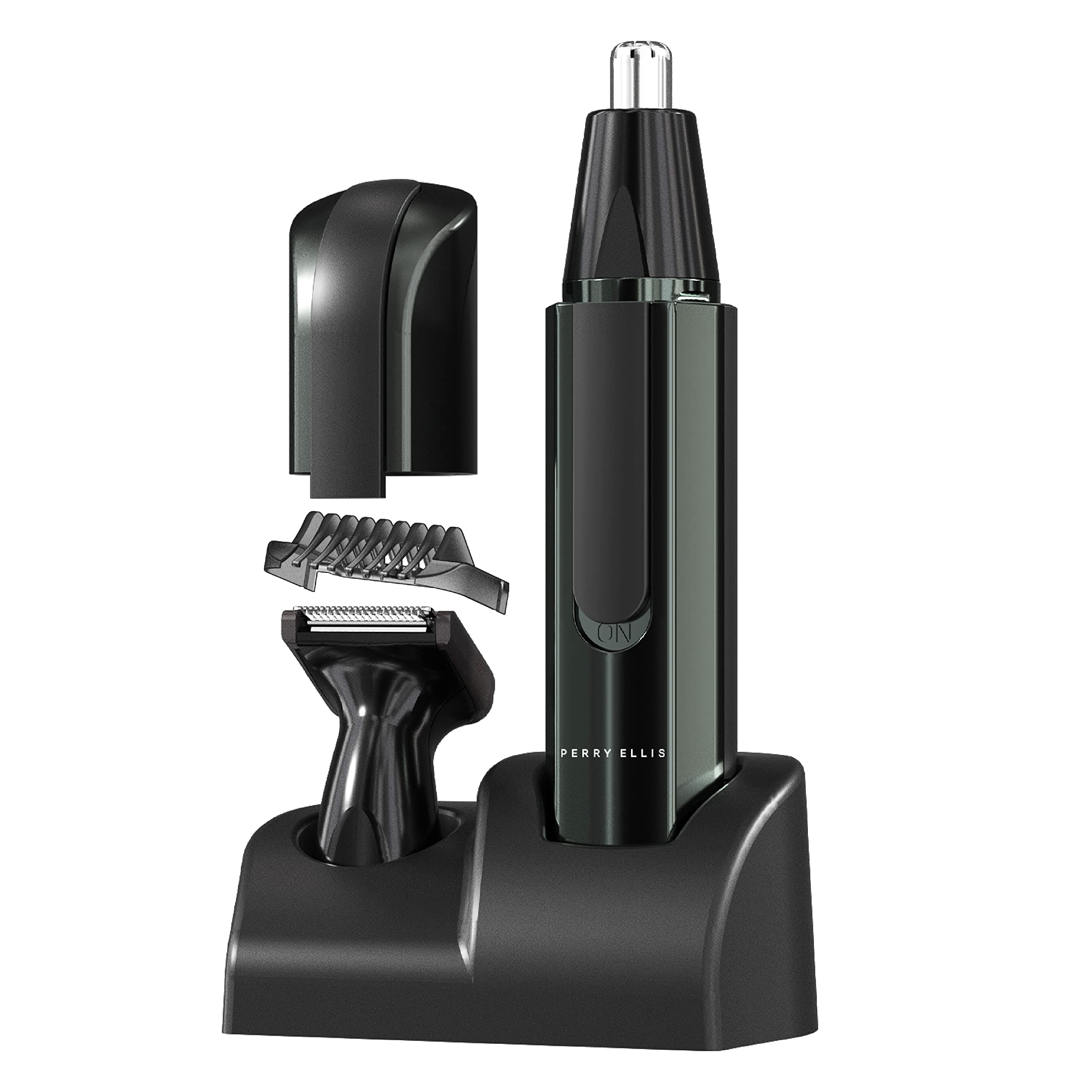 Perry Ellis Cordless Grooming Kit w/Stand, Beard Trimmer, 2 Heads, Water Resistant