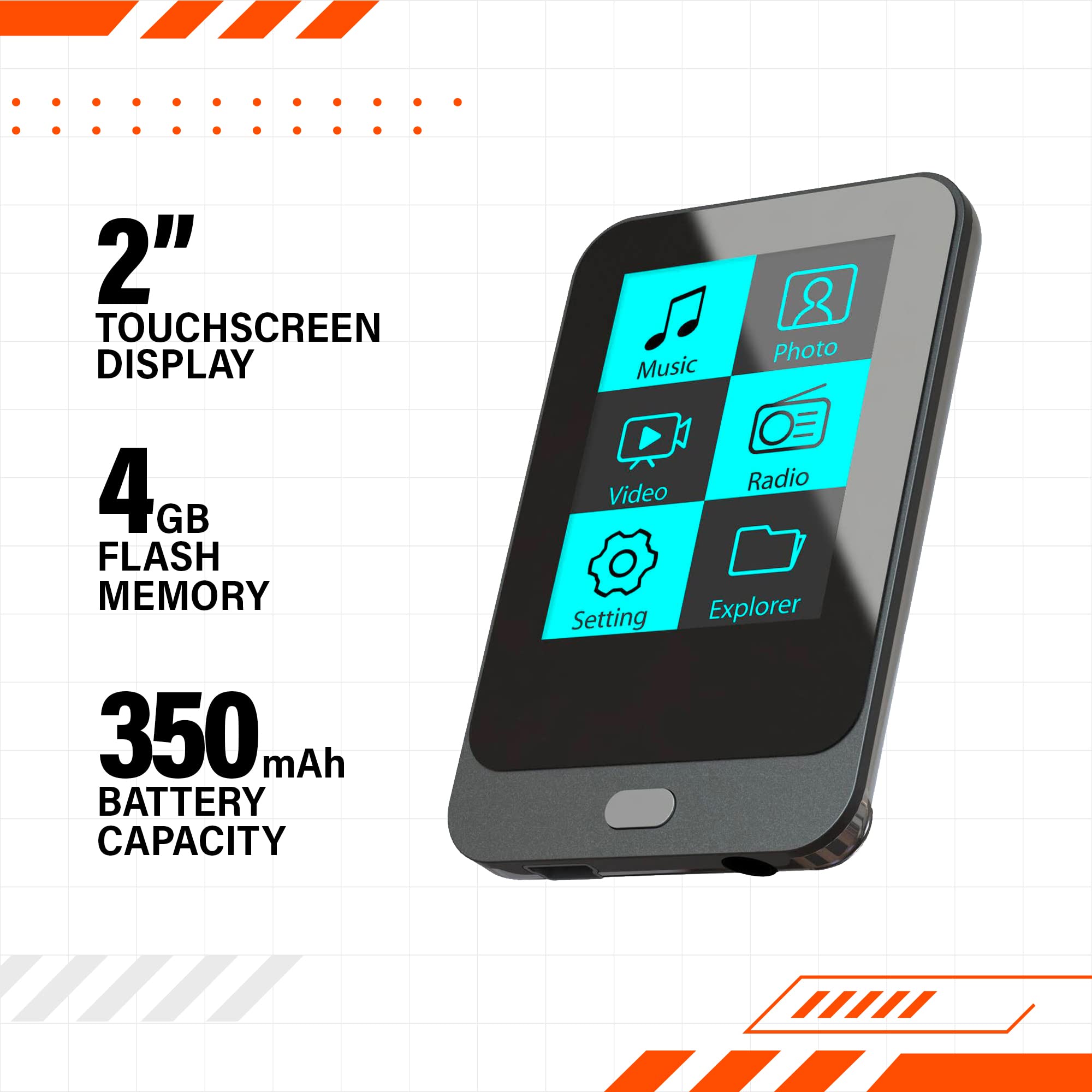 Coby 2-Inch 4GB Video MP3 Player