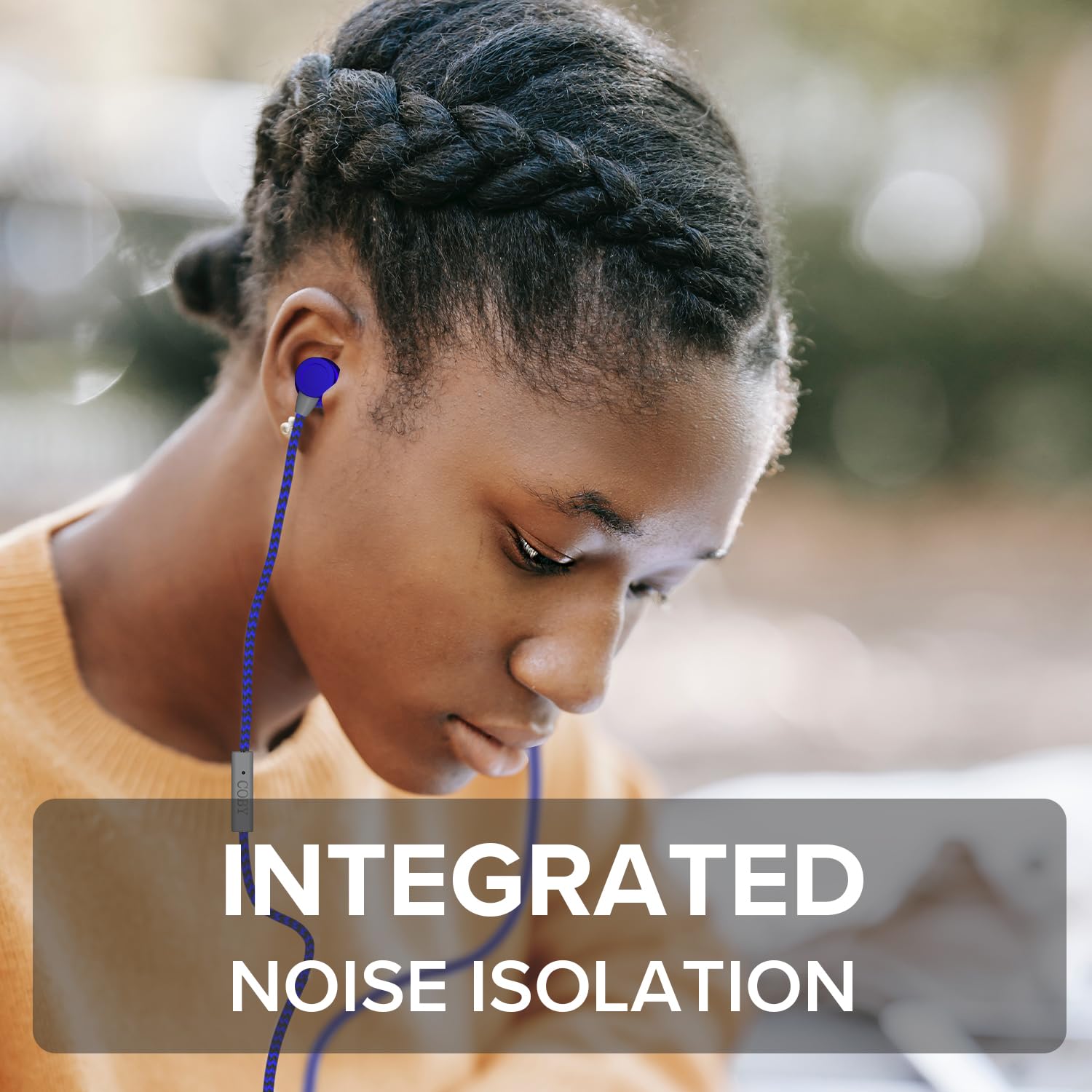 Coby Noise Isolating Metal Wired Earbuds