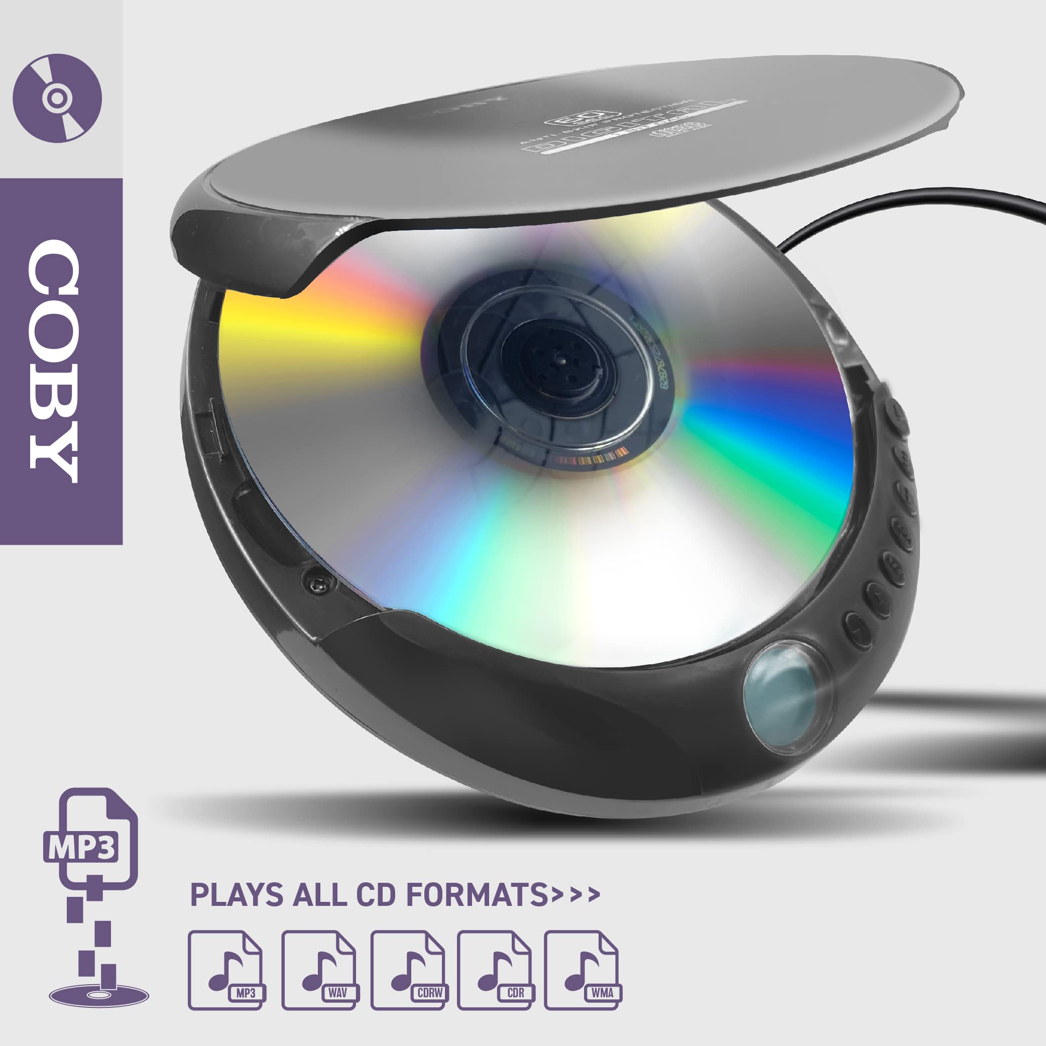 Coby Portable CD Player with Headphones