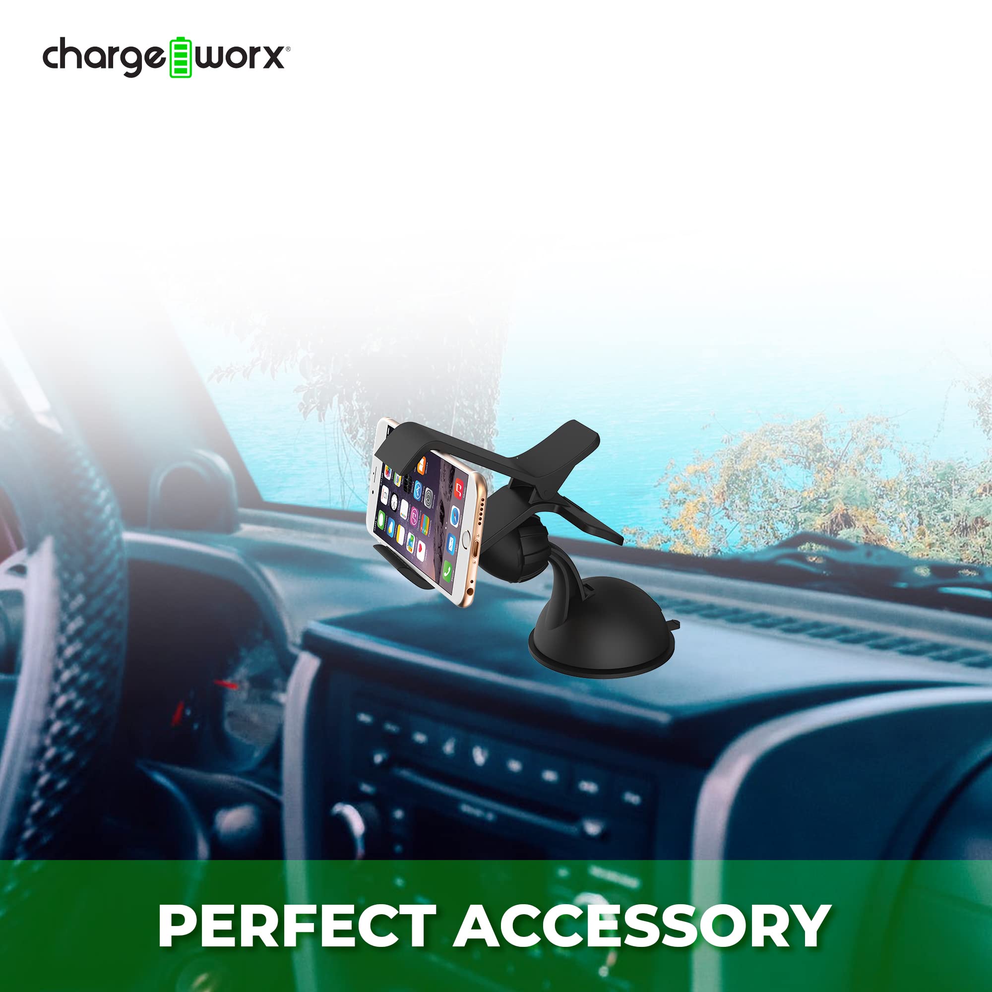 Chargeworx Univ Dash Windshield Mount