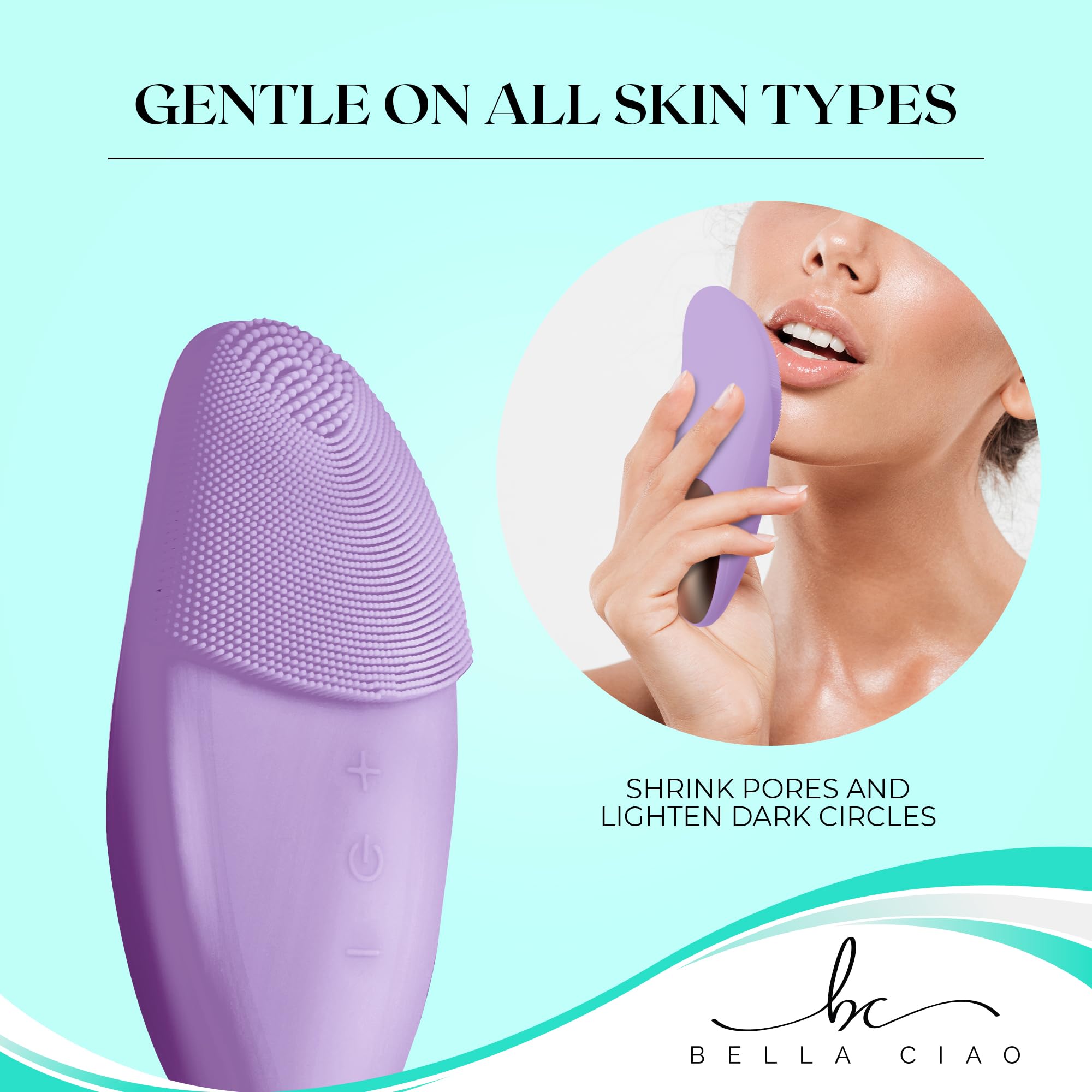 Bella Ciao 12-Speed Facial Cleansing Brush (Purple)