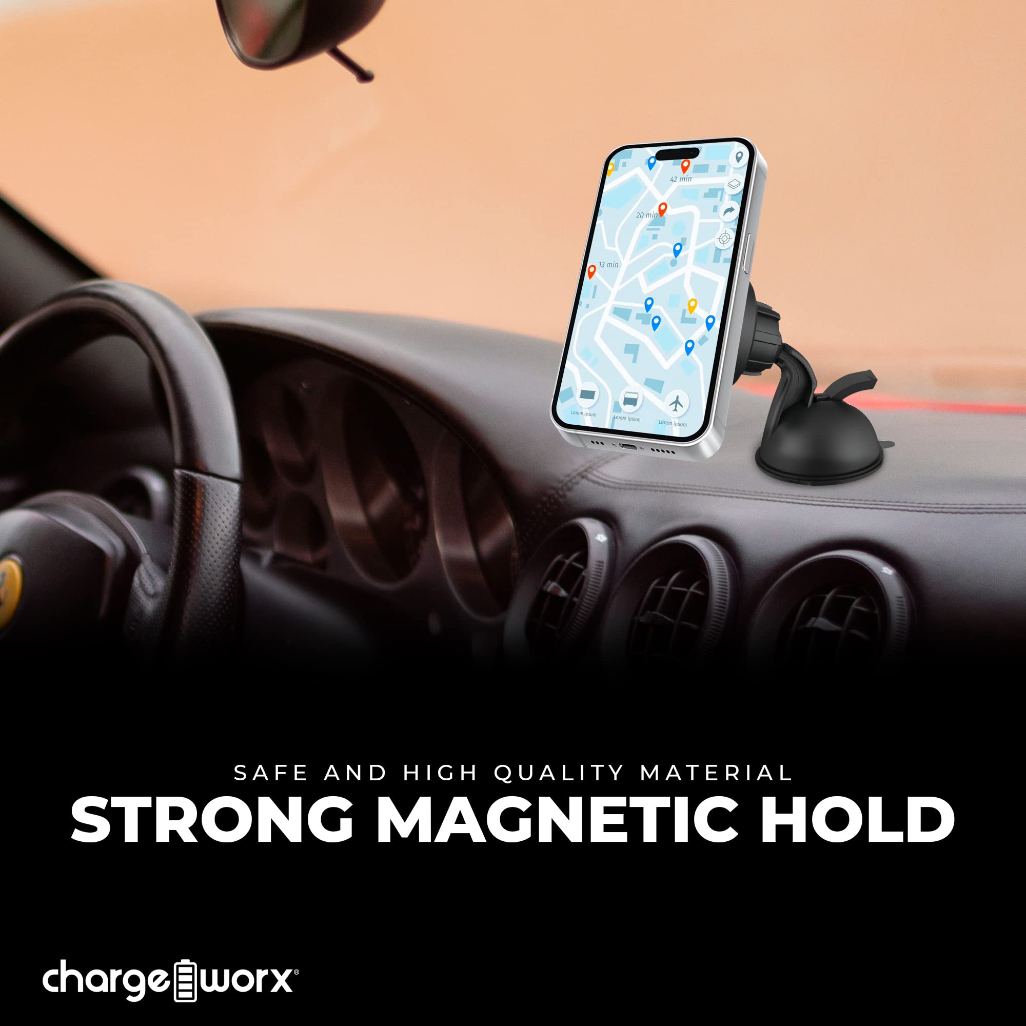 Chargeworx Univ Magnetic Car Phone Mount