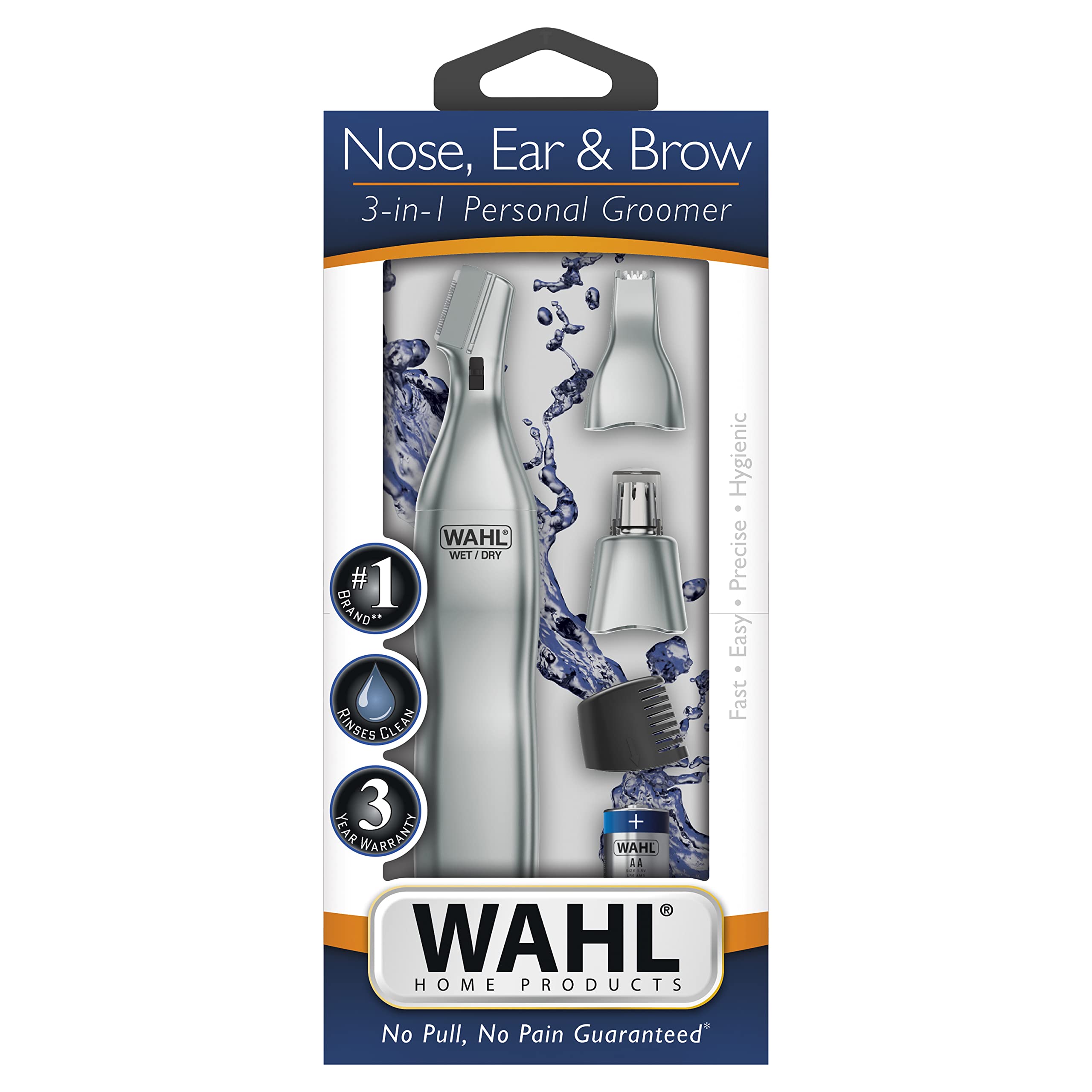 Wahl Men’s Nose Hair Trimmer, for Eyebrows, Neckline, Nose & Ear Hair