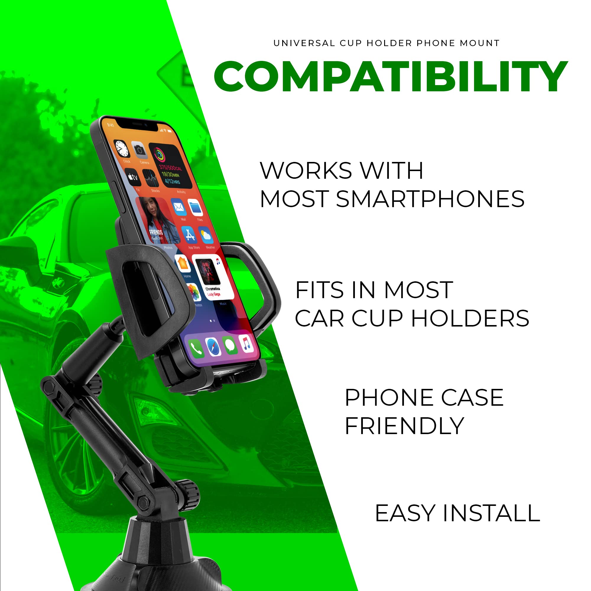 Chargeworx Deluxe Cupholder Phone Mount