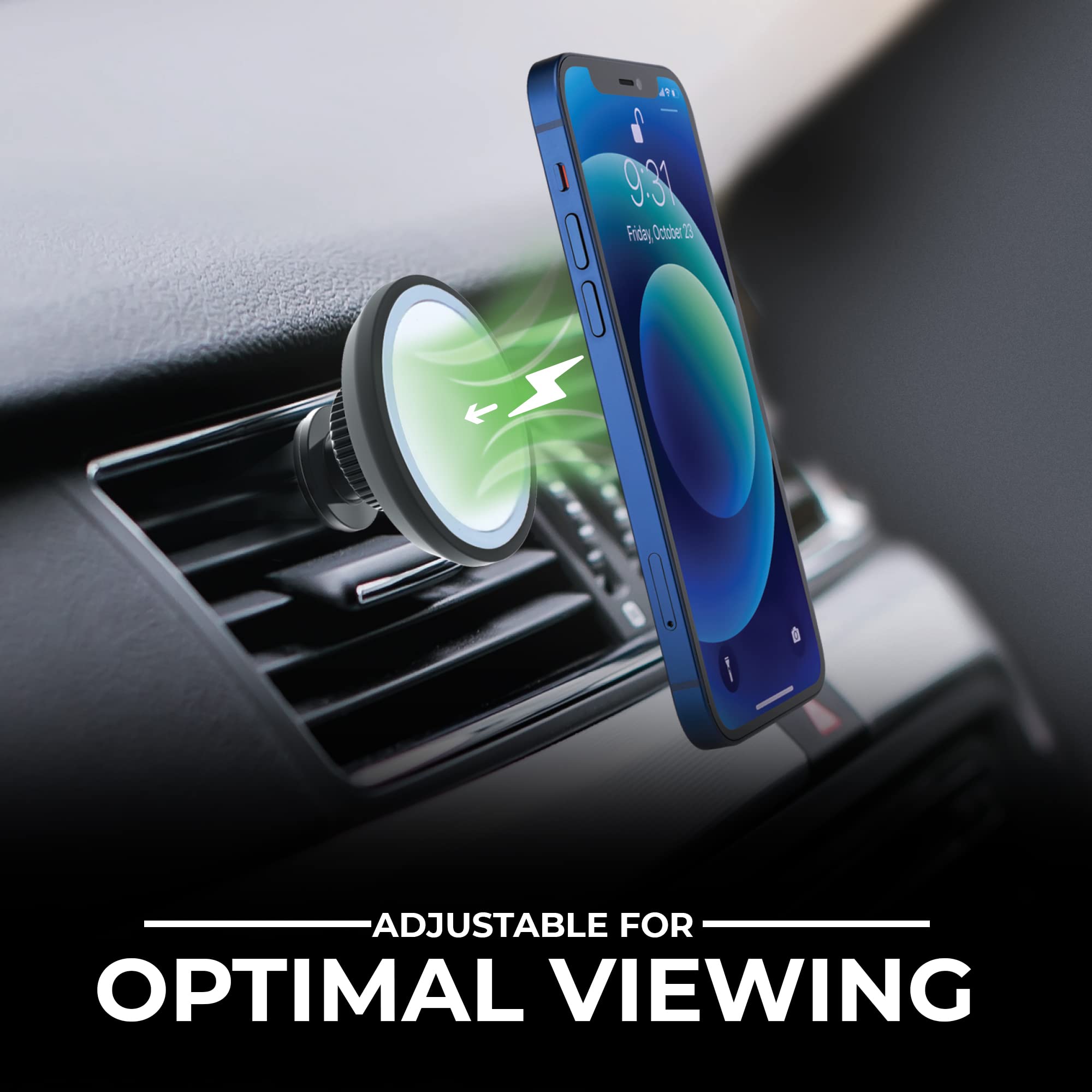Chargeworx Multi-Purpose Phone Mount for Car Dashboards, Desktops & Vents