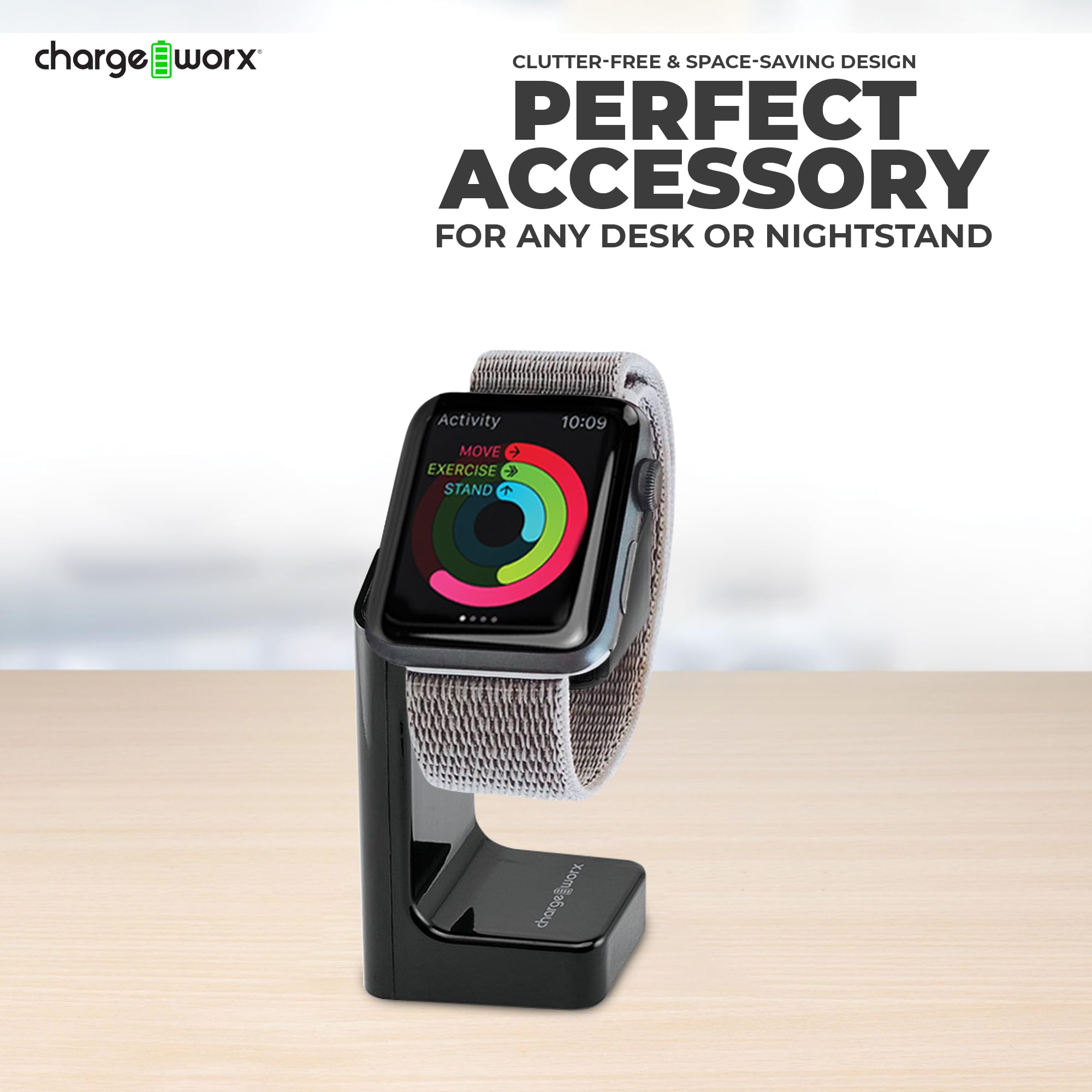Chargeworx Smartwatch Charger Stand Compact Base Tech Organizer