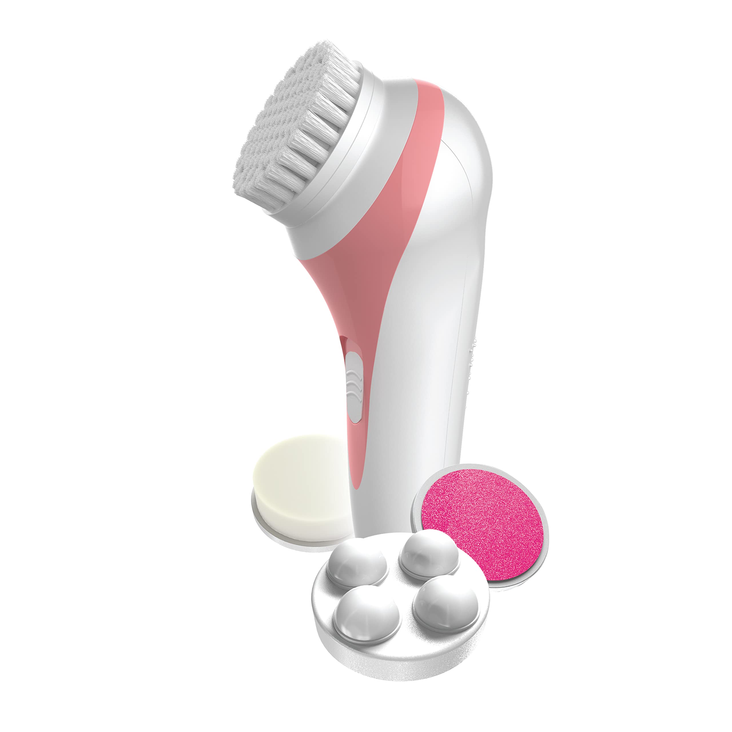 Bella Ciao 5-Piece Sonic Facial Cleansing Brush Set, Pink