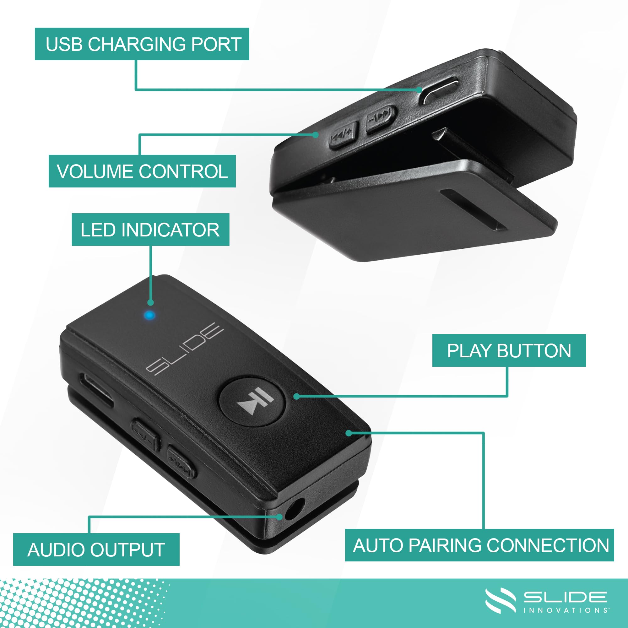 SLIDE Clip-On Mini Microphone Audio Recording Streamer Podcast Equipment