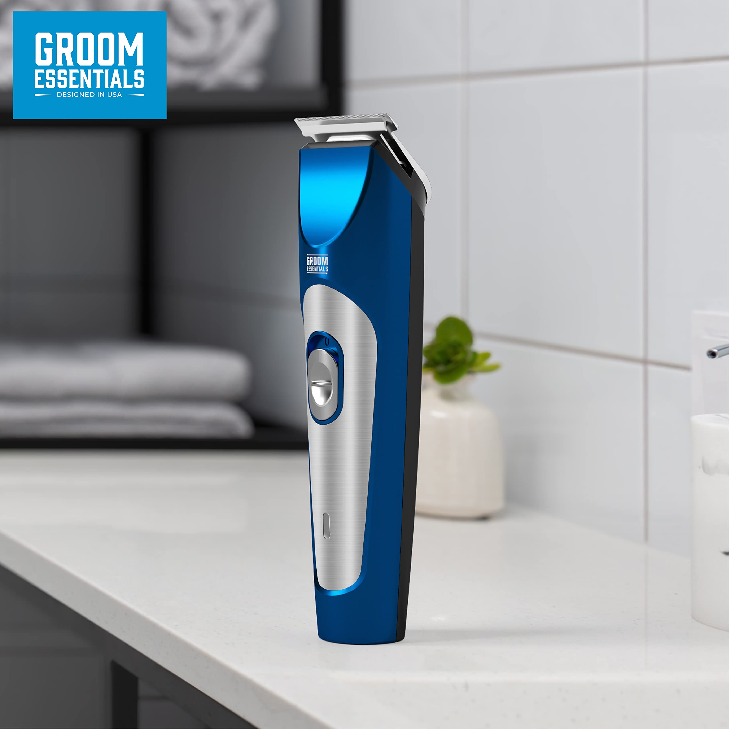 Groom Essentials Rechargeable Hair and Beard Trimmer for Men