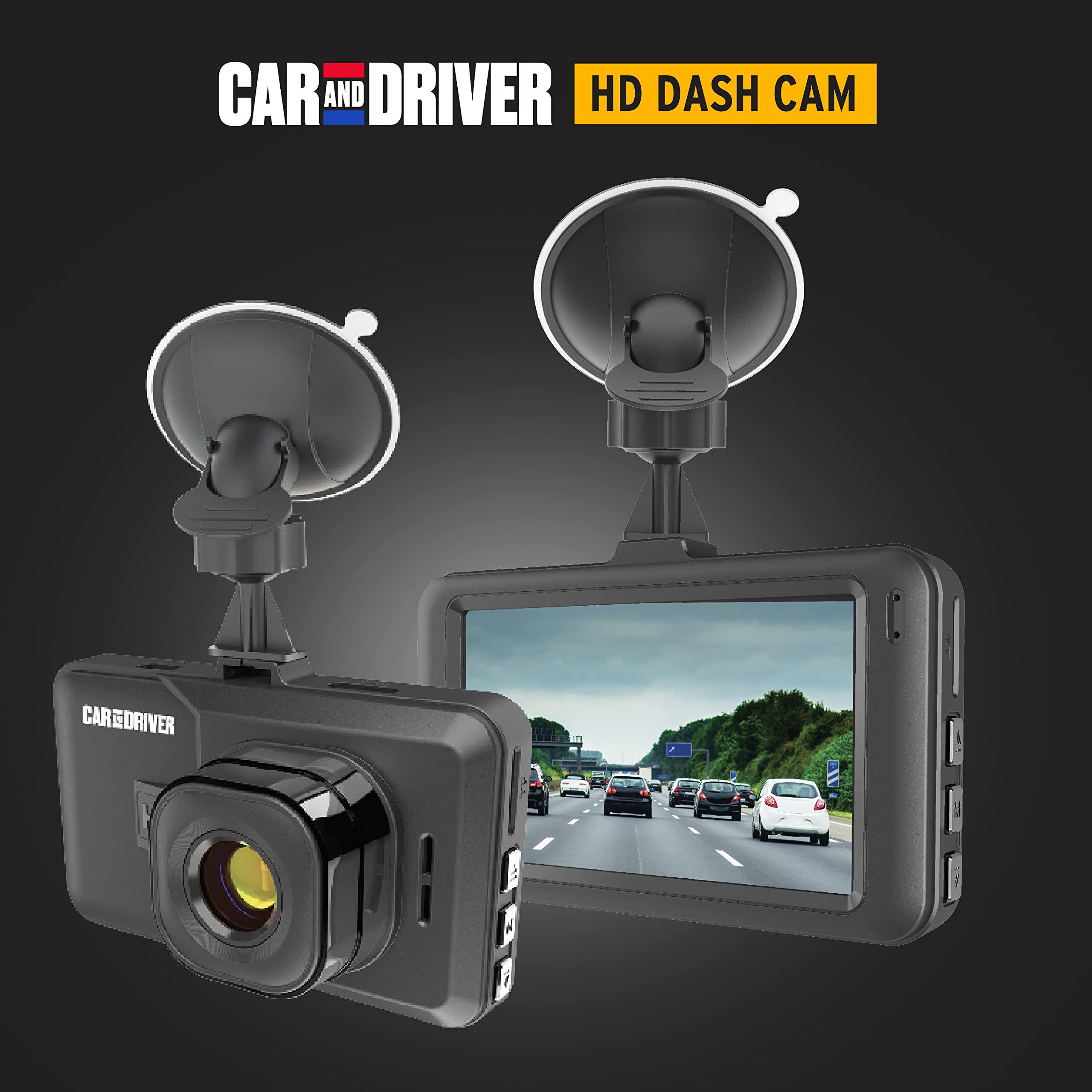 Car and Driver 1080p HD Car Dash Cam with 3” LCD Screen