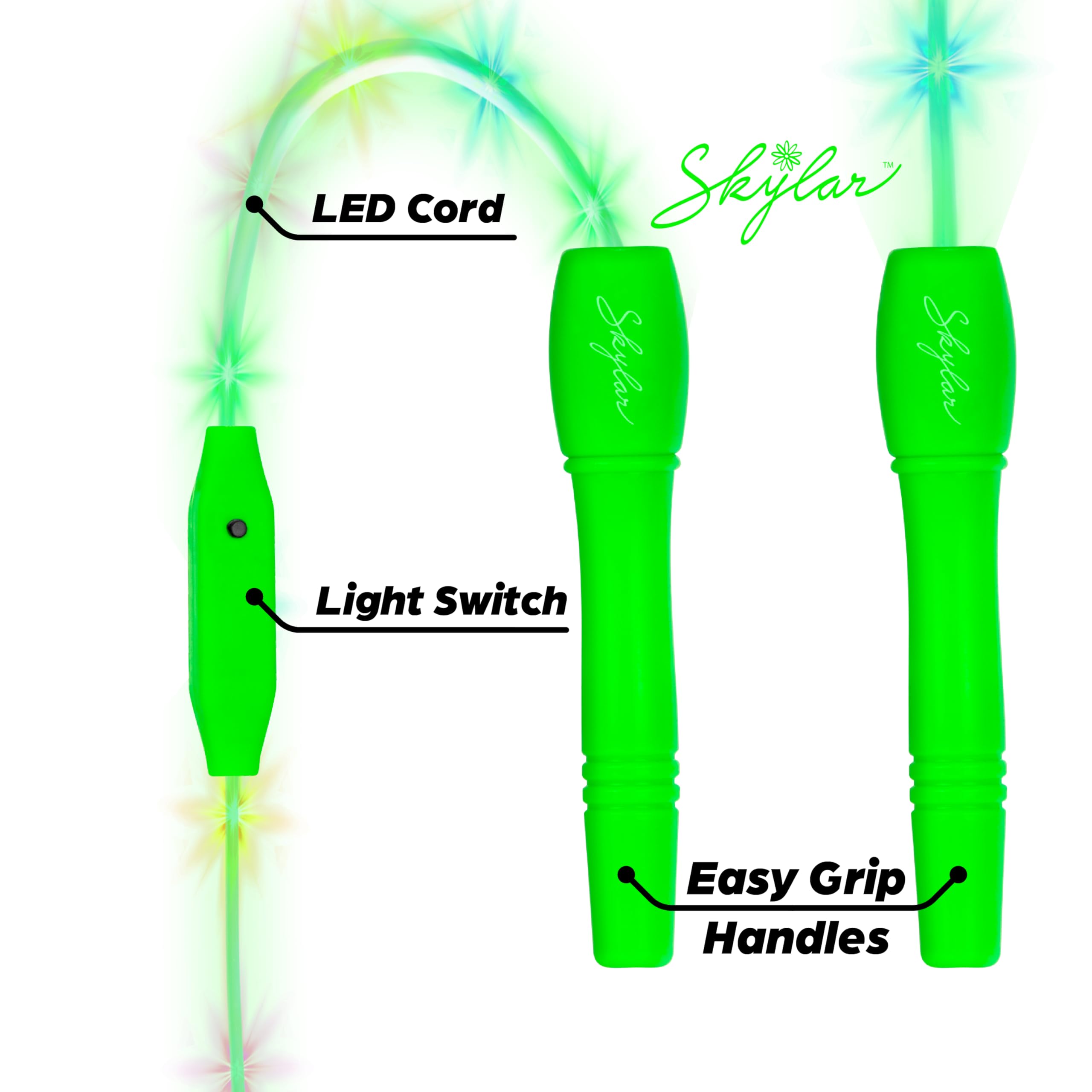 Skylar Light Up Jump Rope 3 LED Modes Adjustable