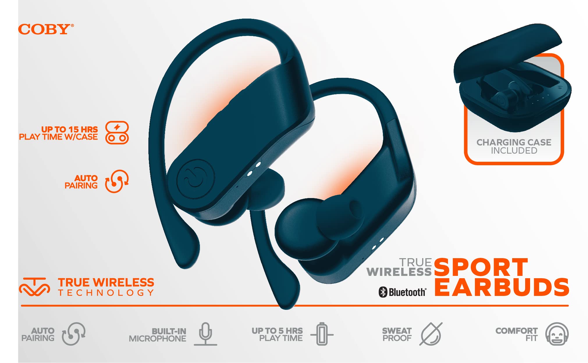 Coby True Wireless Bluetooth Earbuds