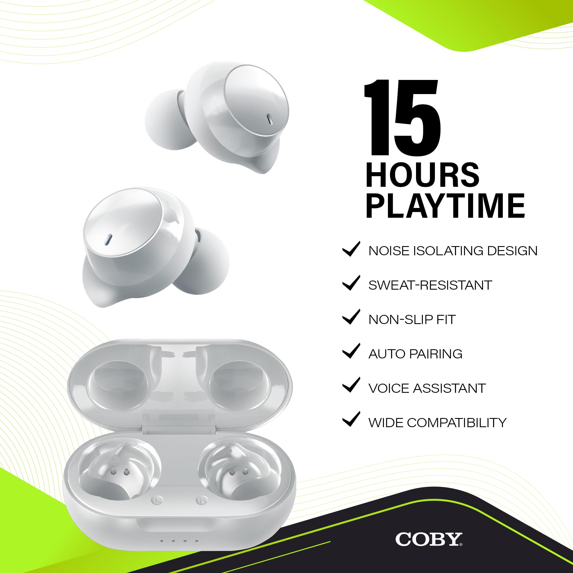 Coby Sports True Wireless Earbuds