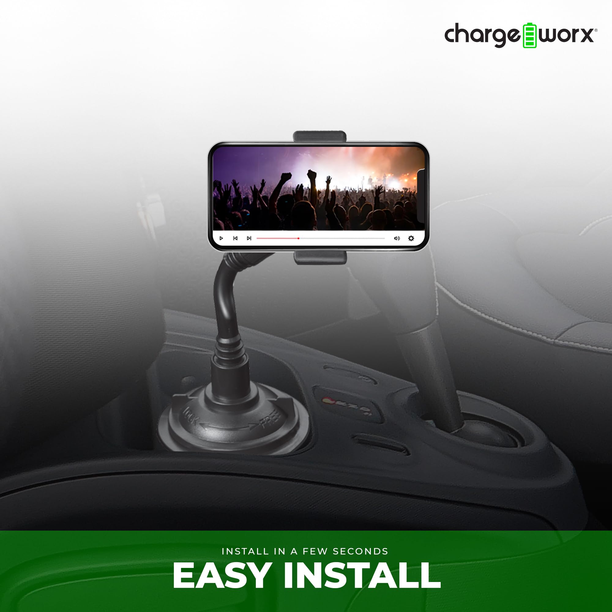 Chargeworx Univ Cup Holder Phone Mount