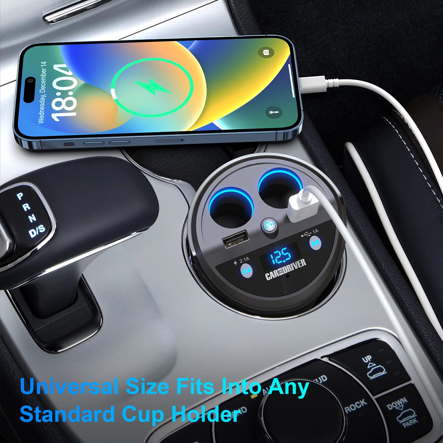 Car and Driver Bluetooth FM Transmitter Cup Holder for Car