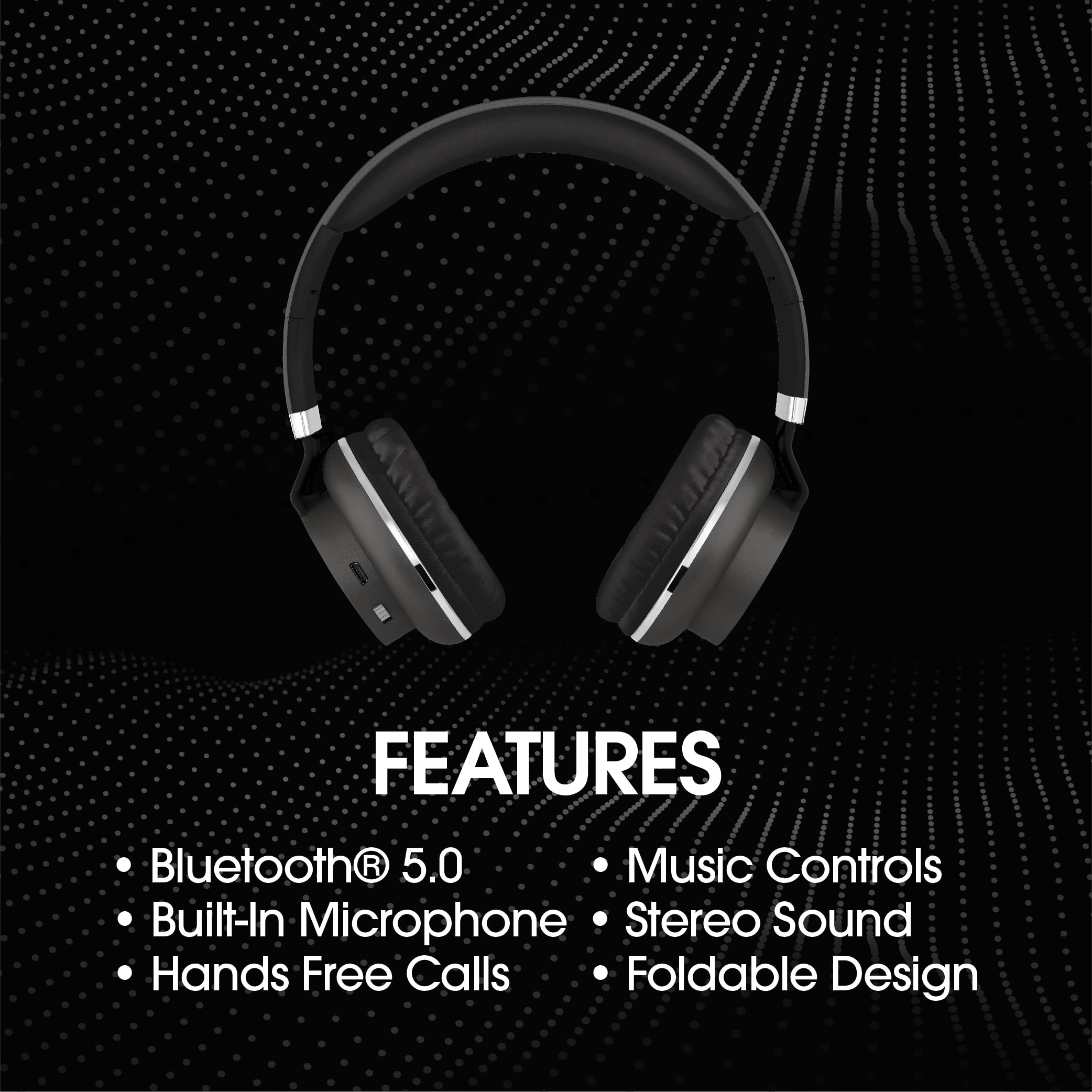 Coby Wireless On-Ear Headphones