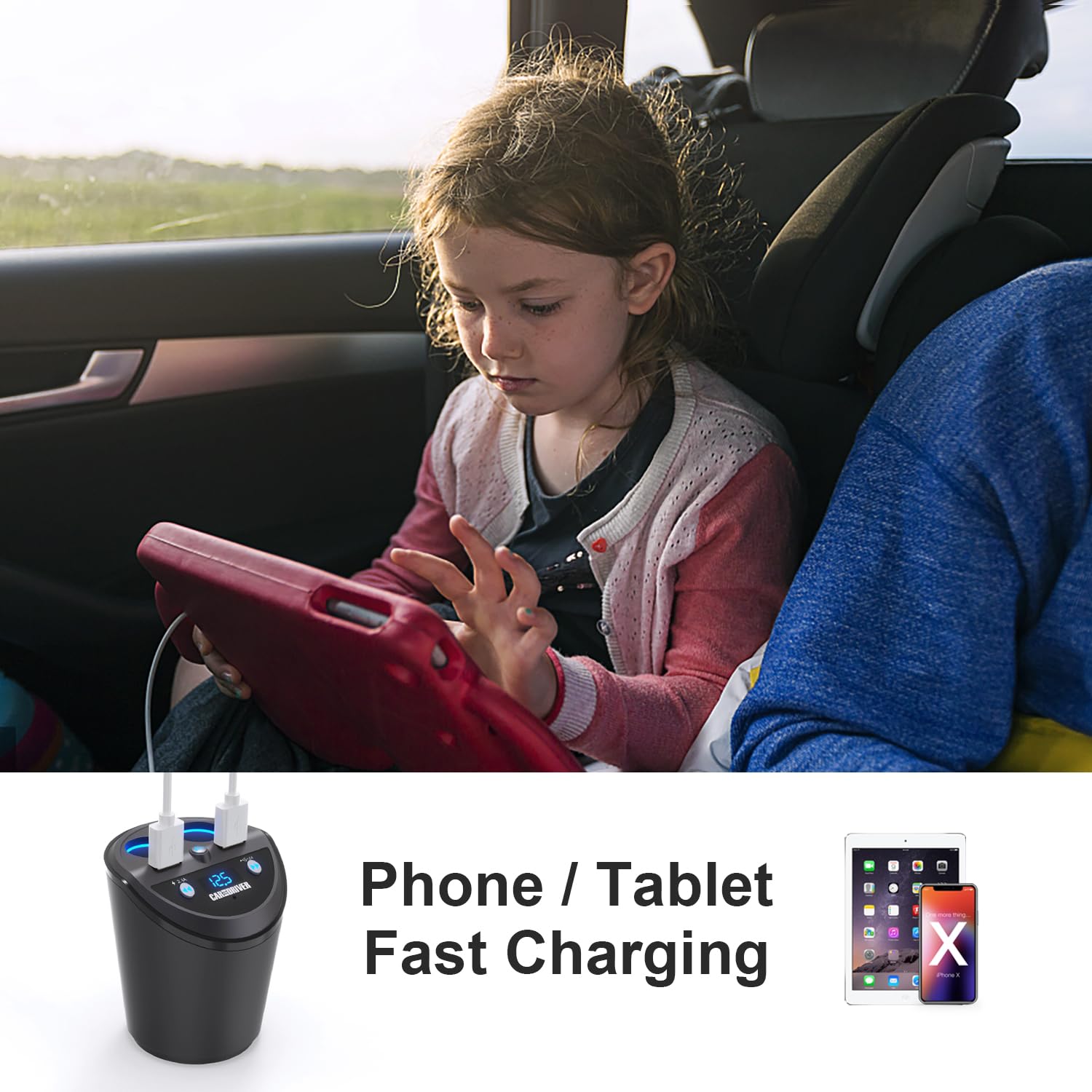 Car and Driver Bluetooth FM Transmitter Cup Holder for Car